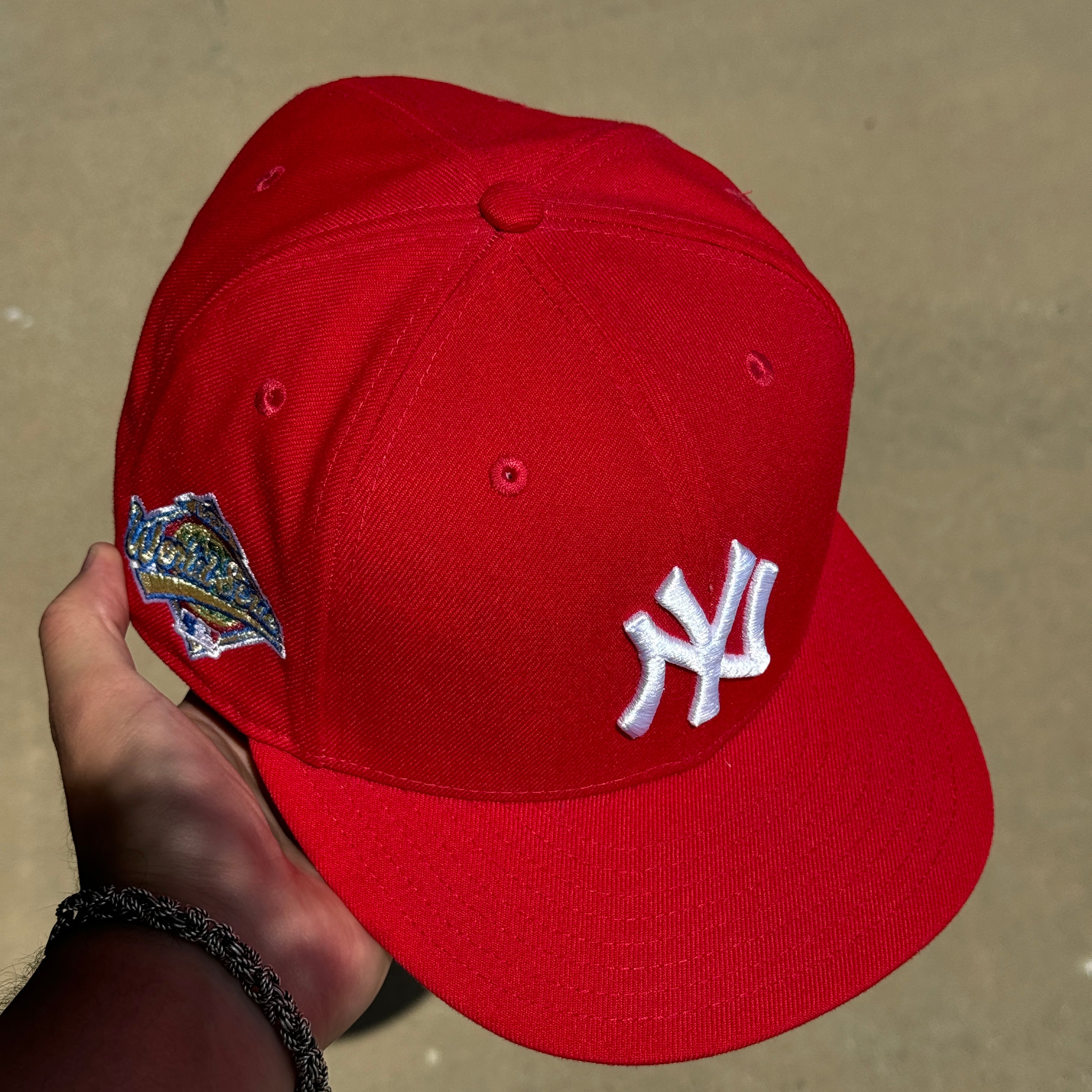 USED 8 Red New York Yankees 1996 World Series 59fifty New Era Fitted Hat Cap