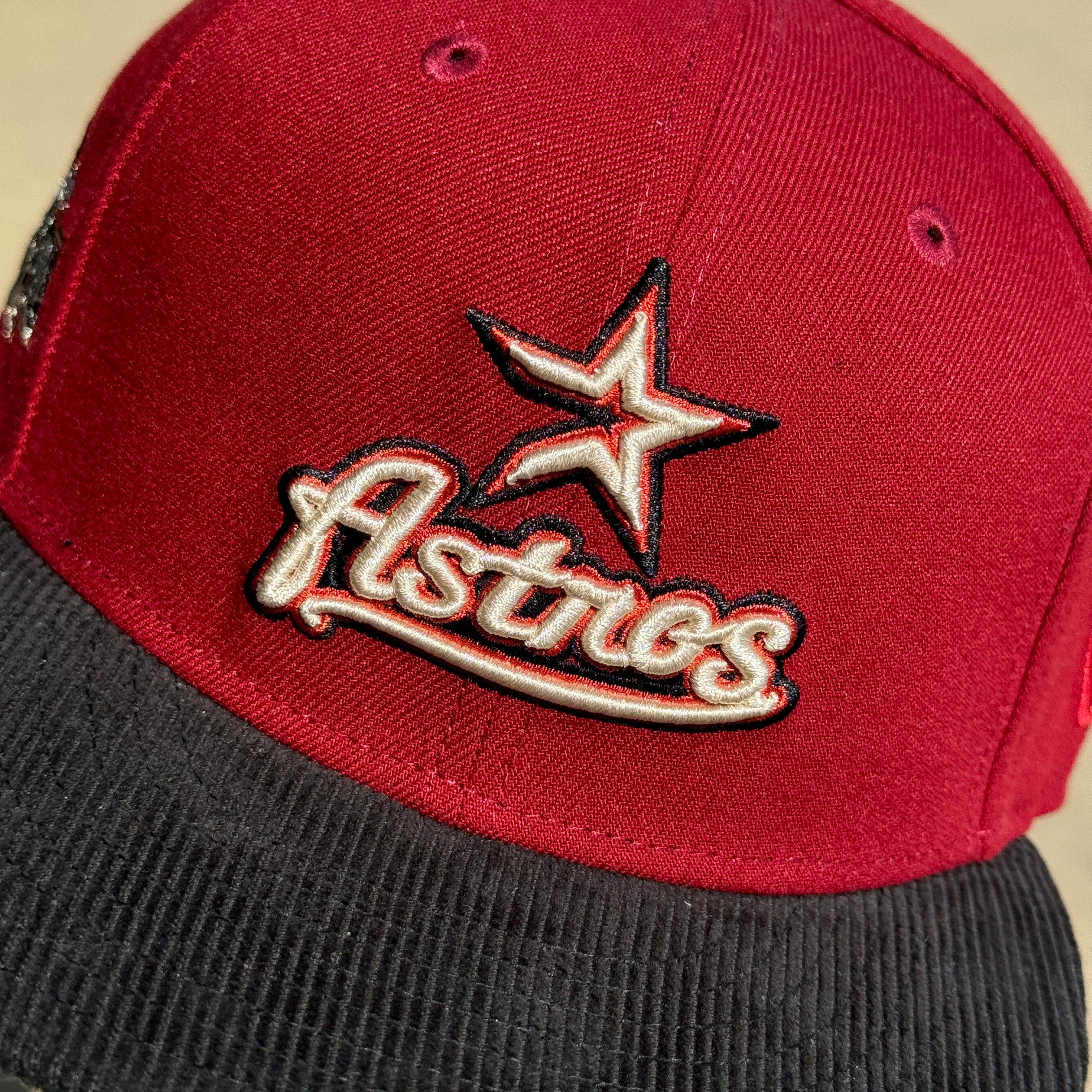 USED 8 Brick Red Houston Astros All Star Game 2004 Corduroy 59fifty New Era Fitted Hat Cap