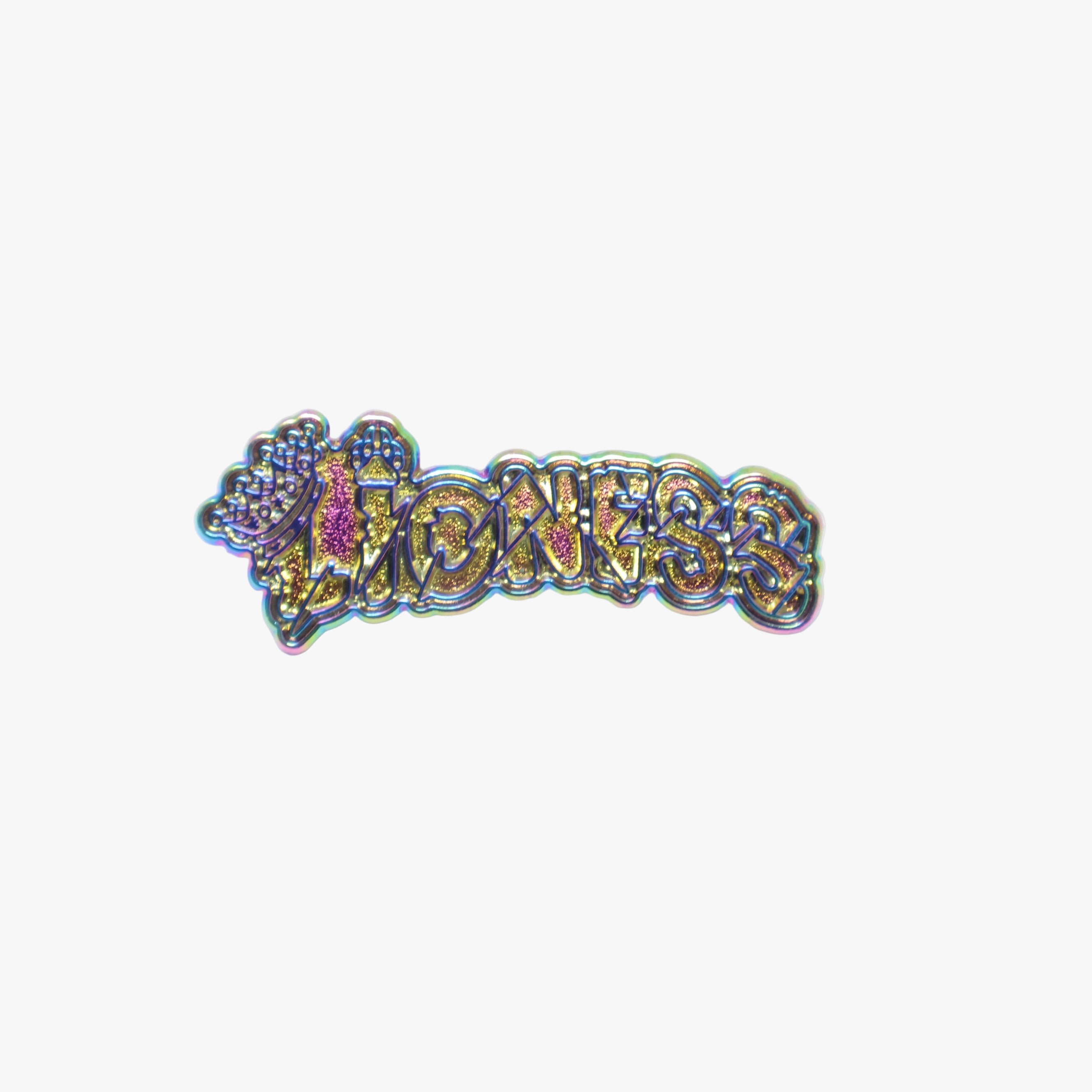 Irisdescent Lioness Script Pin