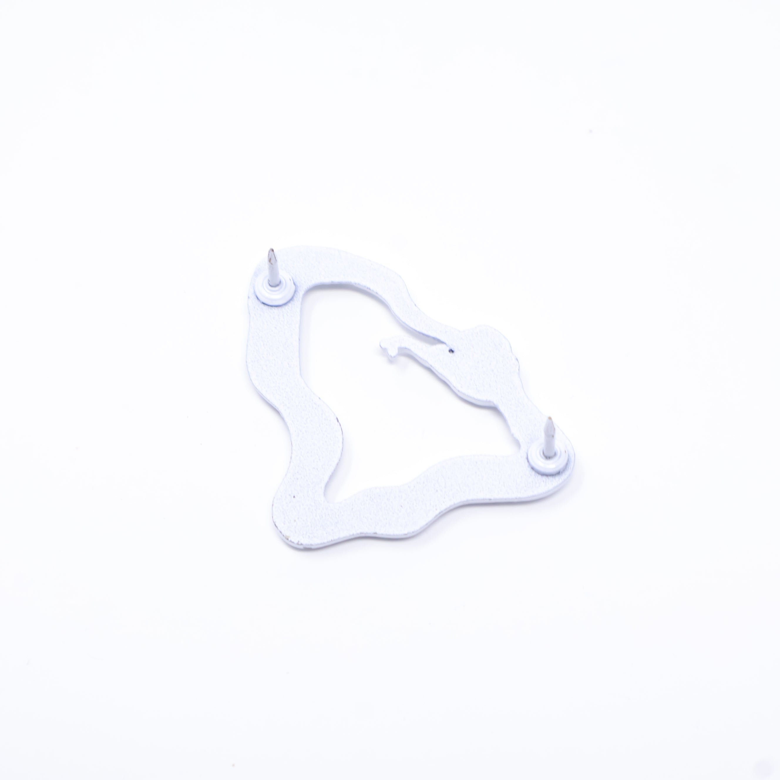 White Cobra Snake Flag Outline Pin