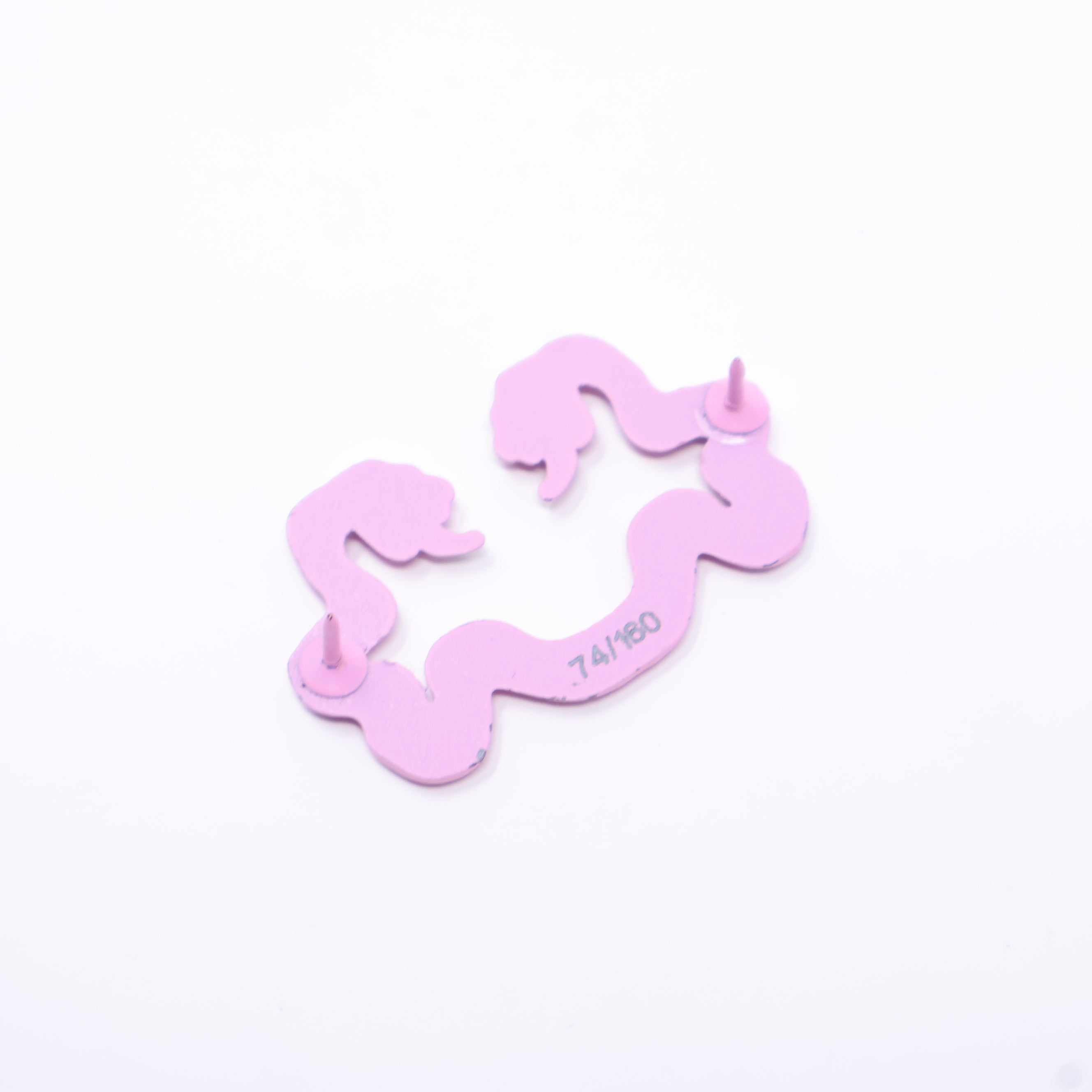 Pink Snake MLB Logo Pin
