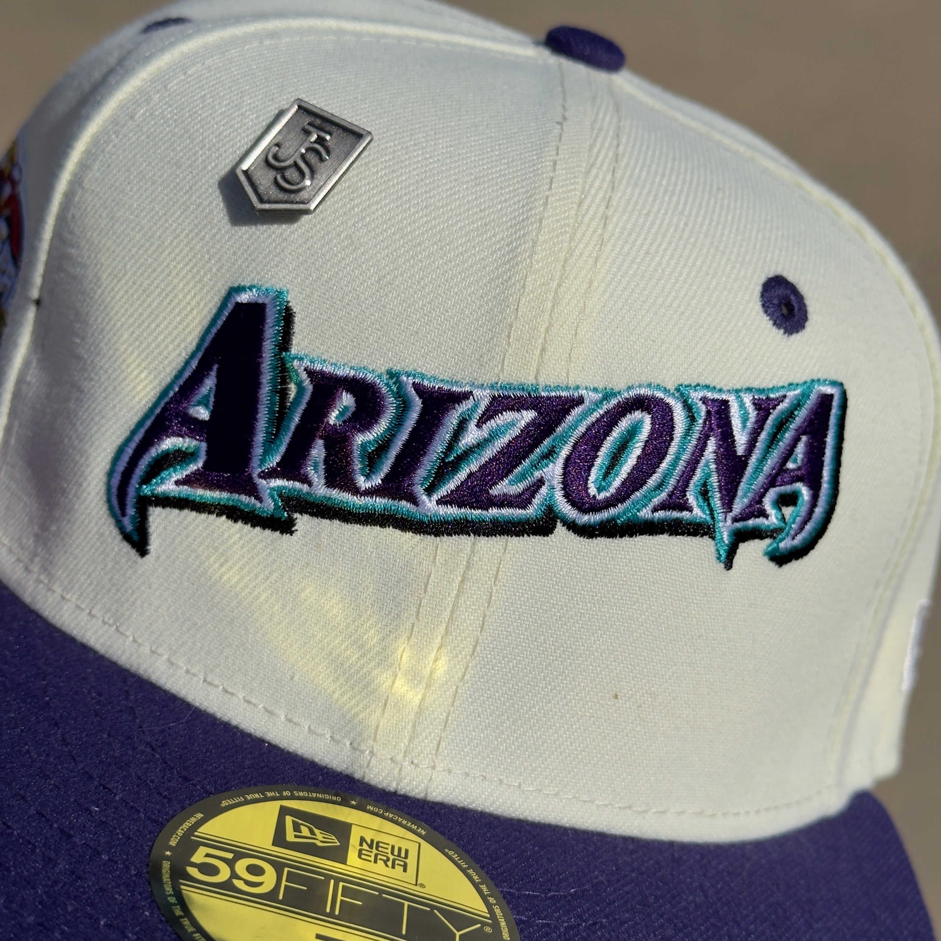 7 White Arizona Diamondbacks World Series 2001 59fifty New Era Fitted