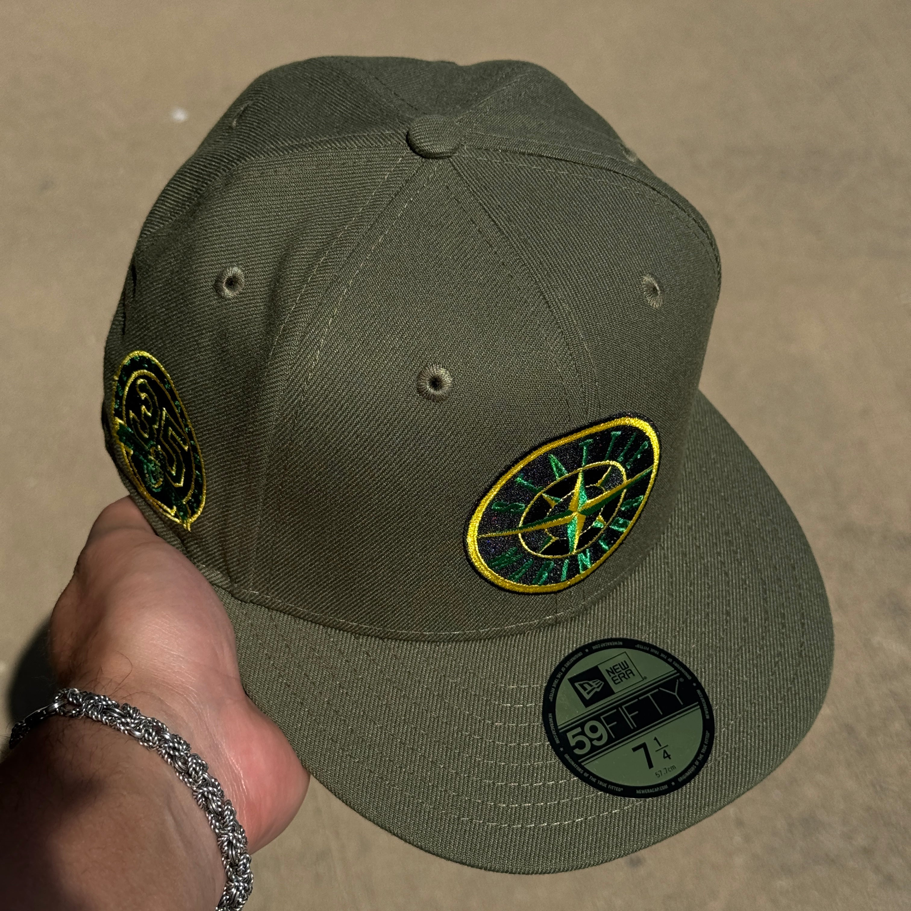 Olive Seattle Mariners 35th Anniversary 59fifty New Era Fitted Hat Cap