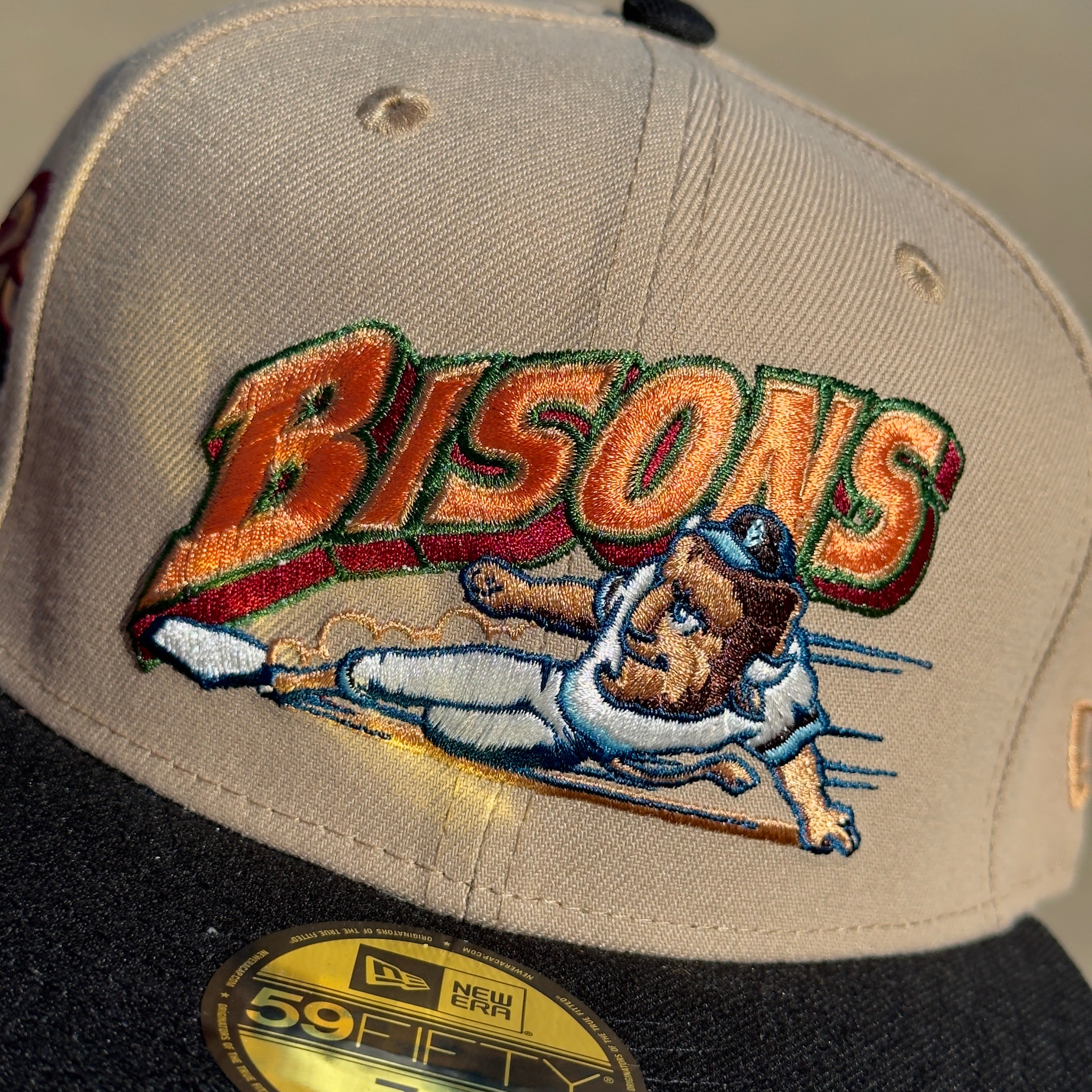 7 1/8 Khaki Buffalo Bisons 25 Years 59fifty New Era fitted MiLB