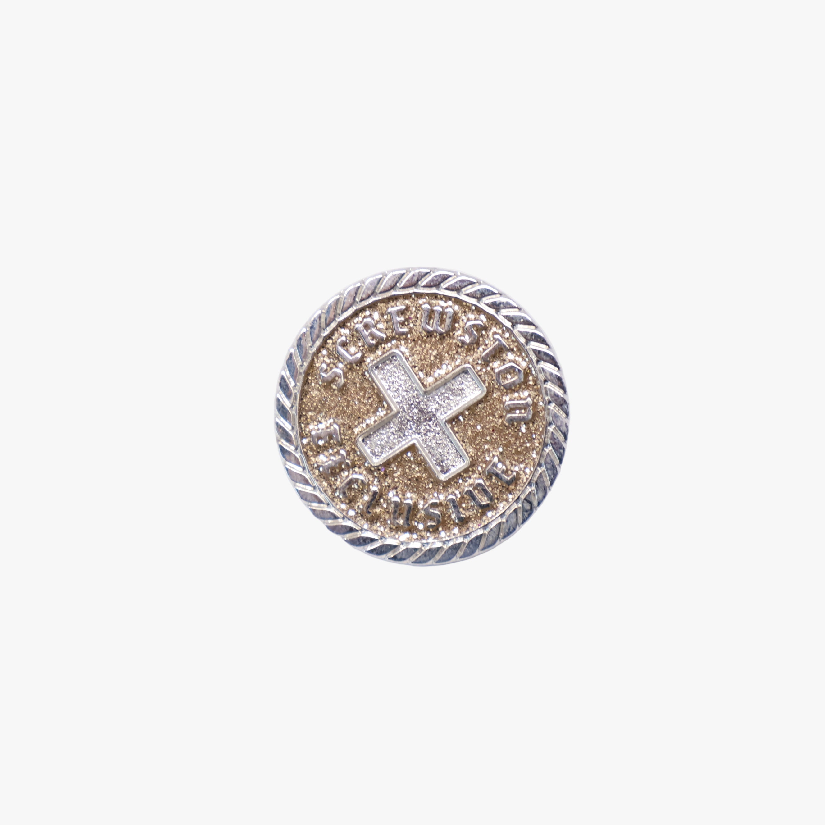 Supremo Silver/Gold Screwston Exclusive Coin Pin