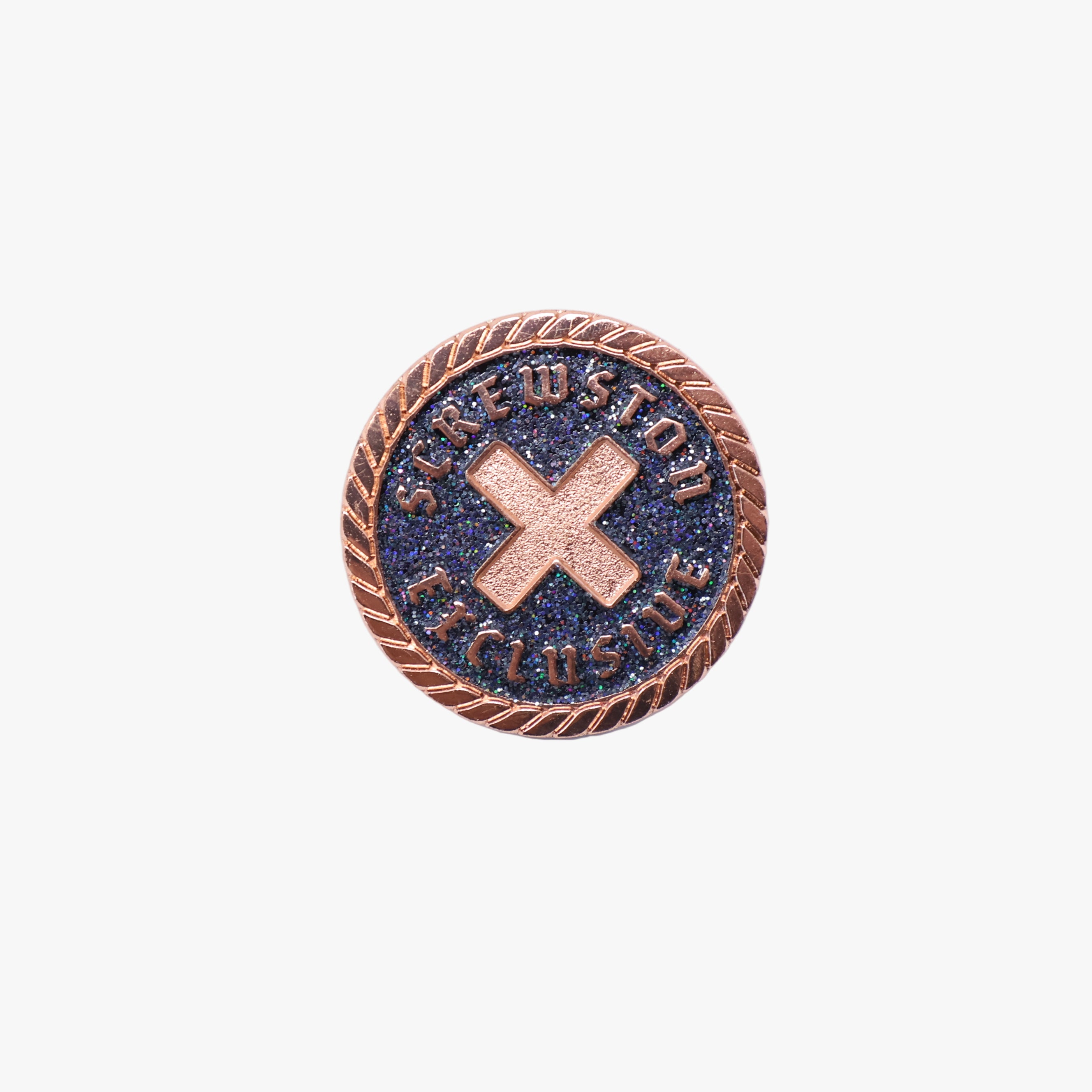 Supremo Black/Copper Screwston Exclusive Coin Pin