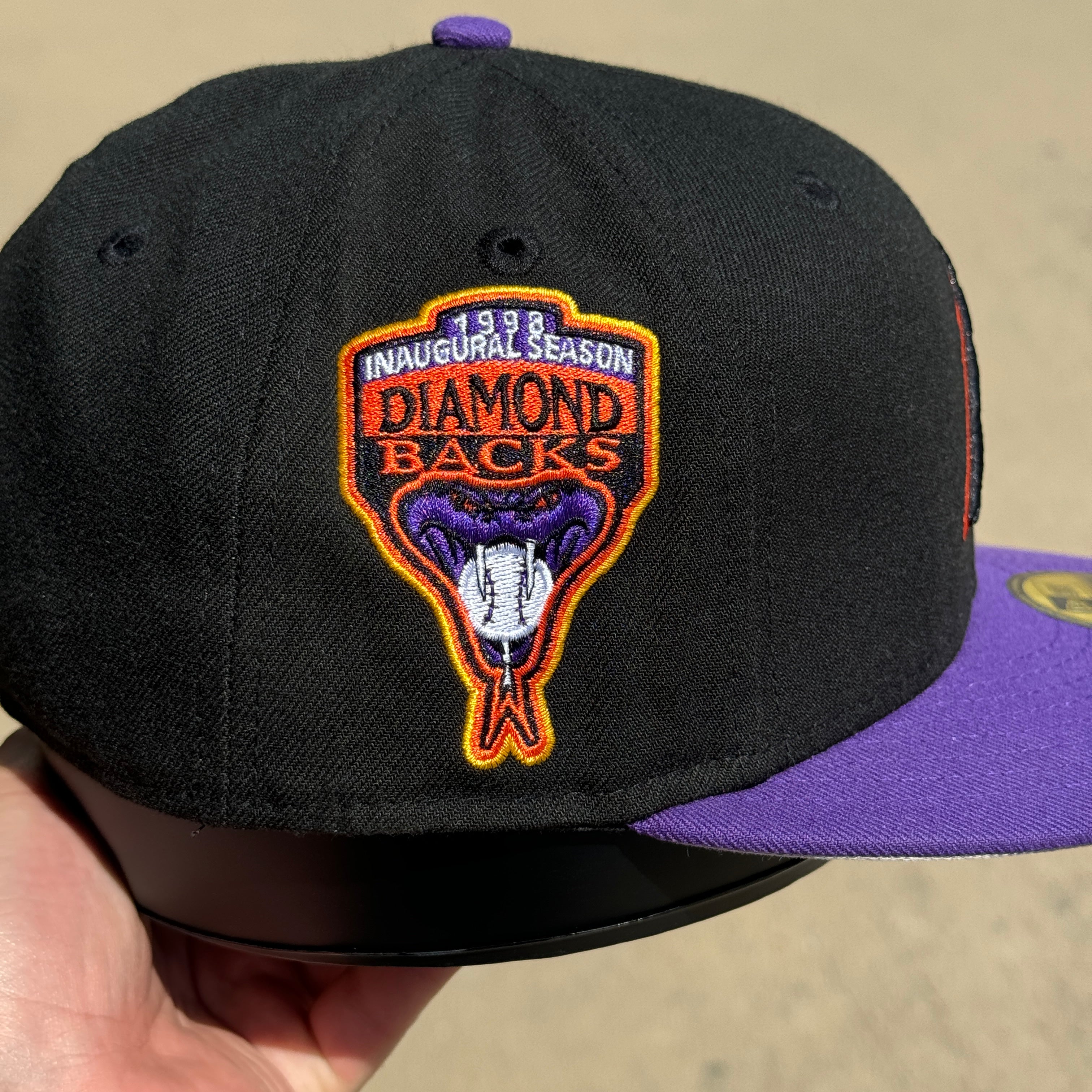 NEW ERA buy ARIZONA DIAMONDBACKS BLACK INAUGURAL SEASON 1998 TOPPERZ FITTED