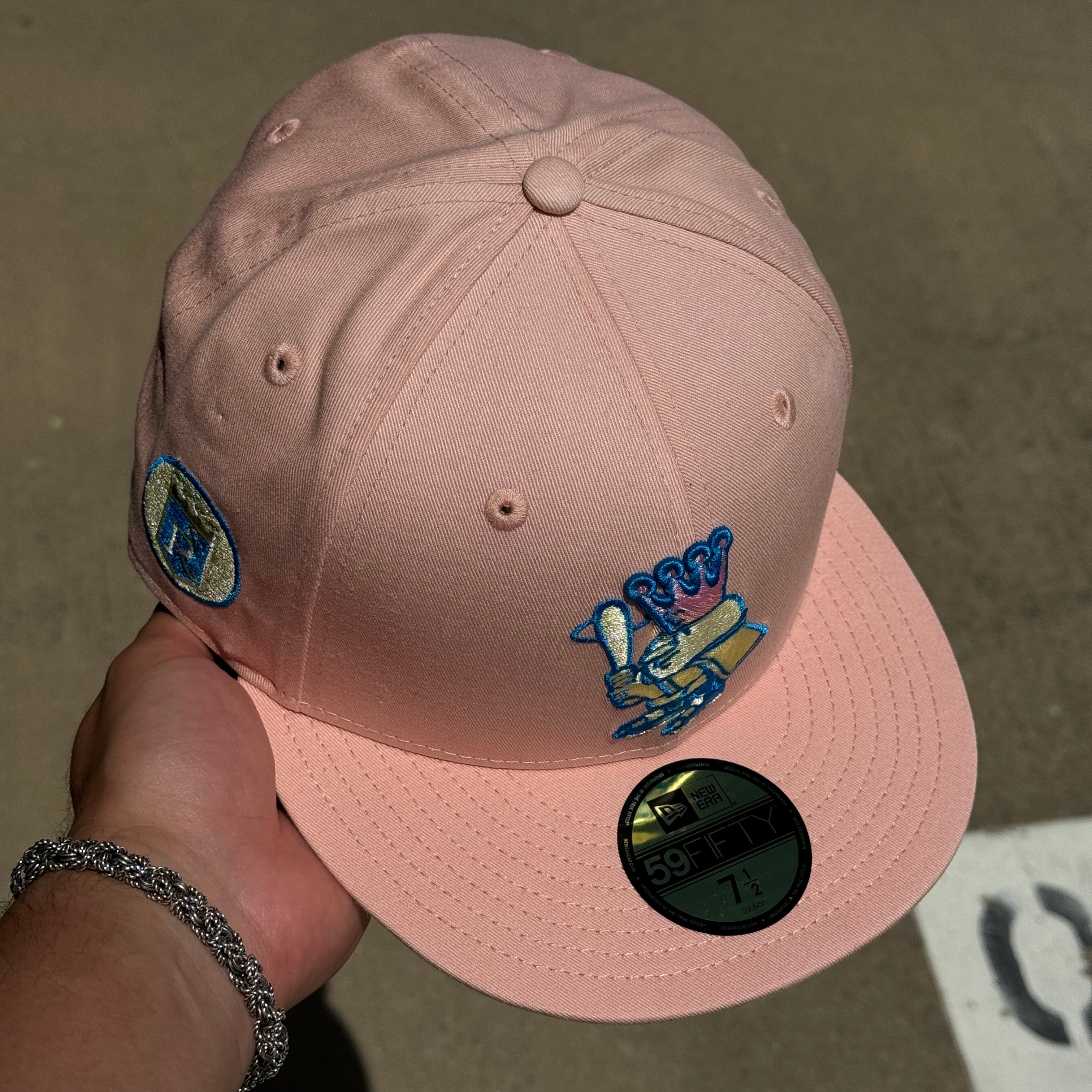 Pink Kansas City Royals KC R Logo 59fifty New Era Fitted Hat Cap