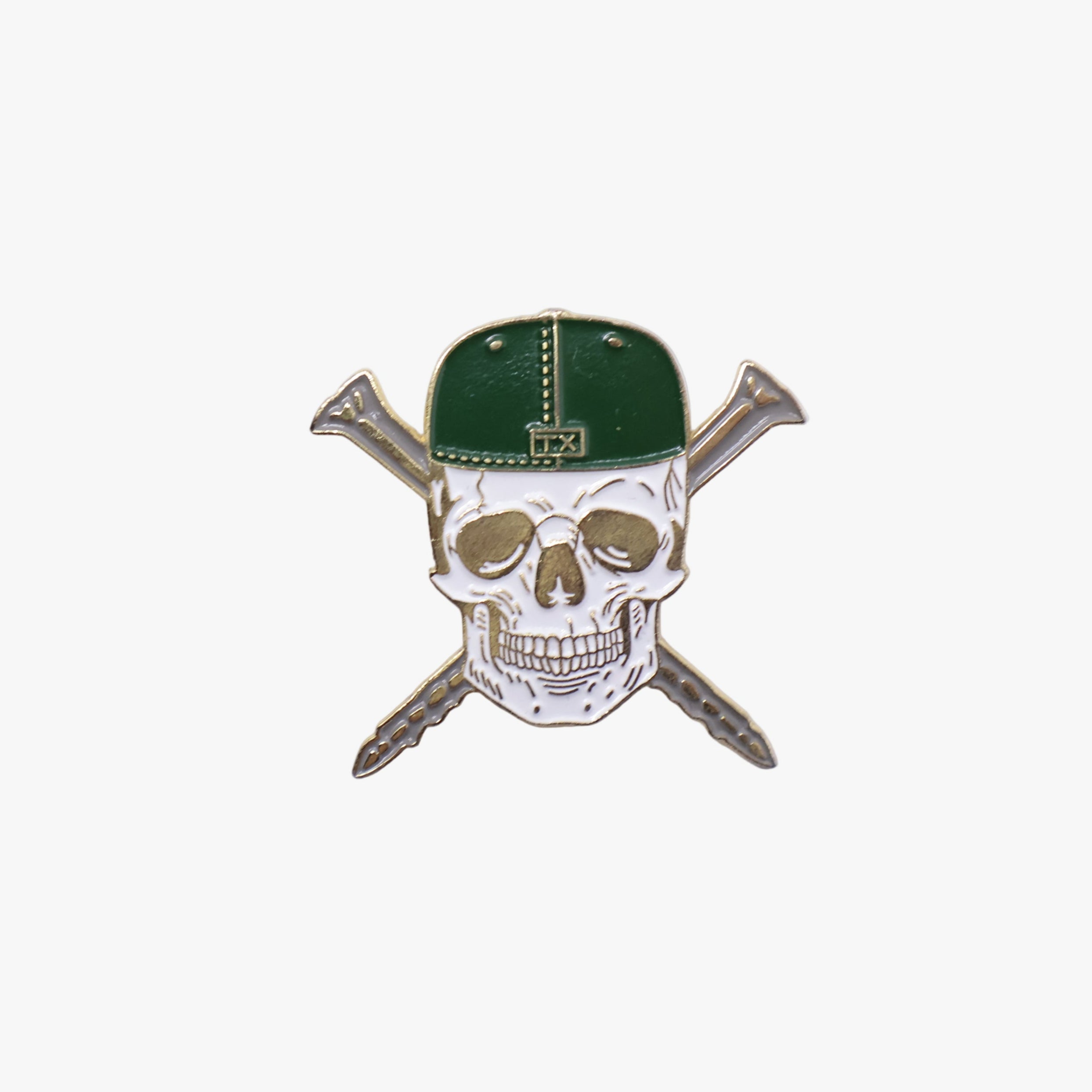 TXFitteds Skull Green Cap / Gold Plating Graphic Pin