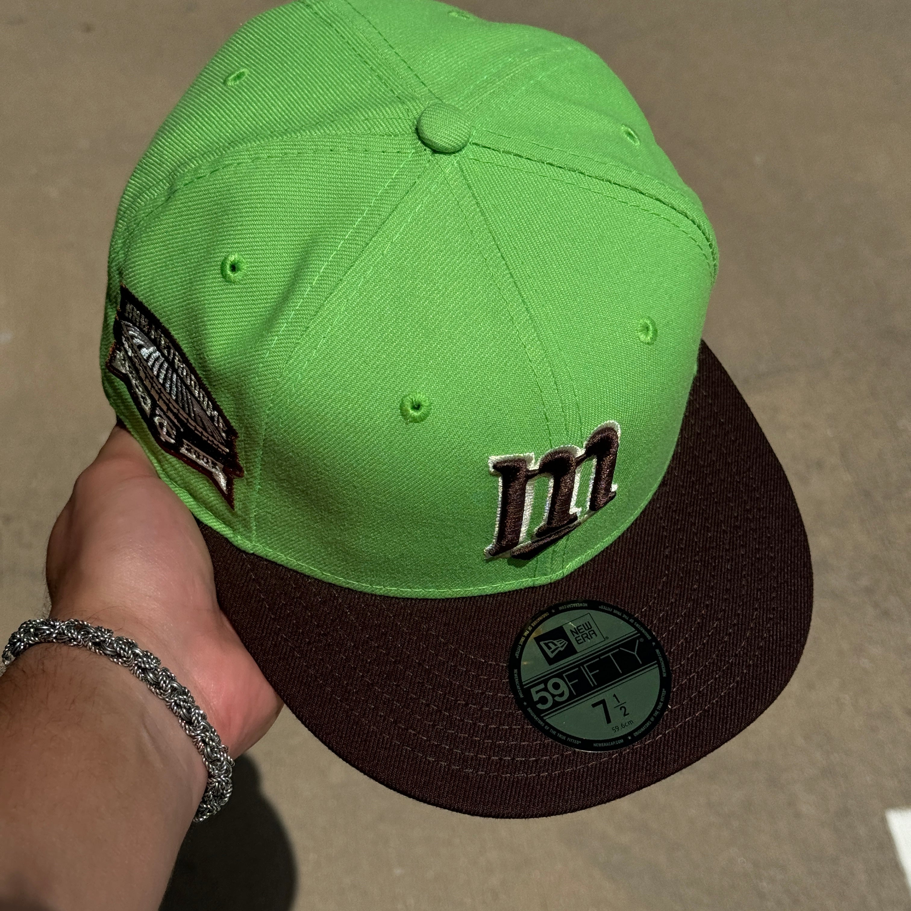 Green Minnesota Twins HHH Metrodome 59fifty New Era Fitted Hat Cap