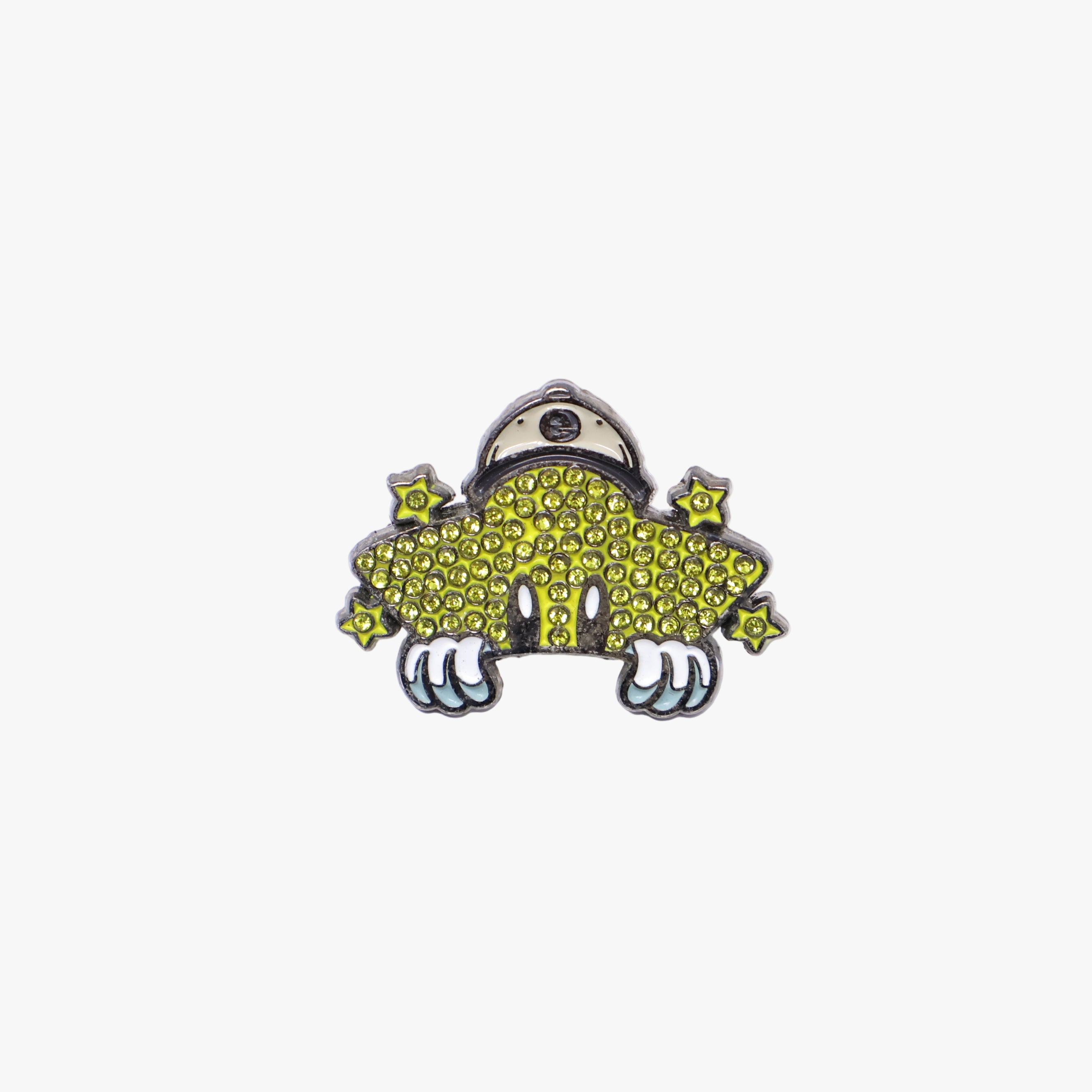 StarBoy Made by Erick Yellow Rhinestone Star Peeker Pin