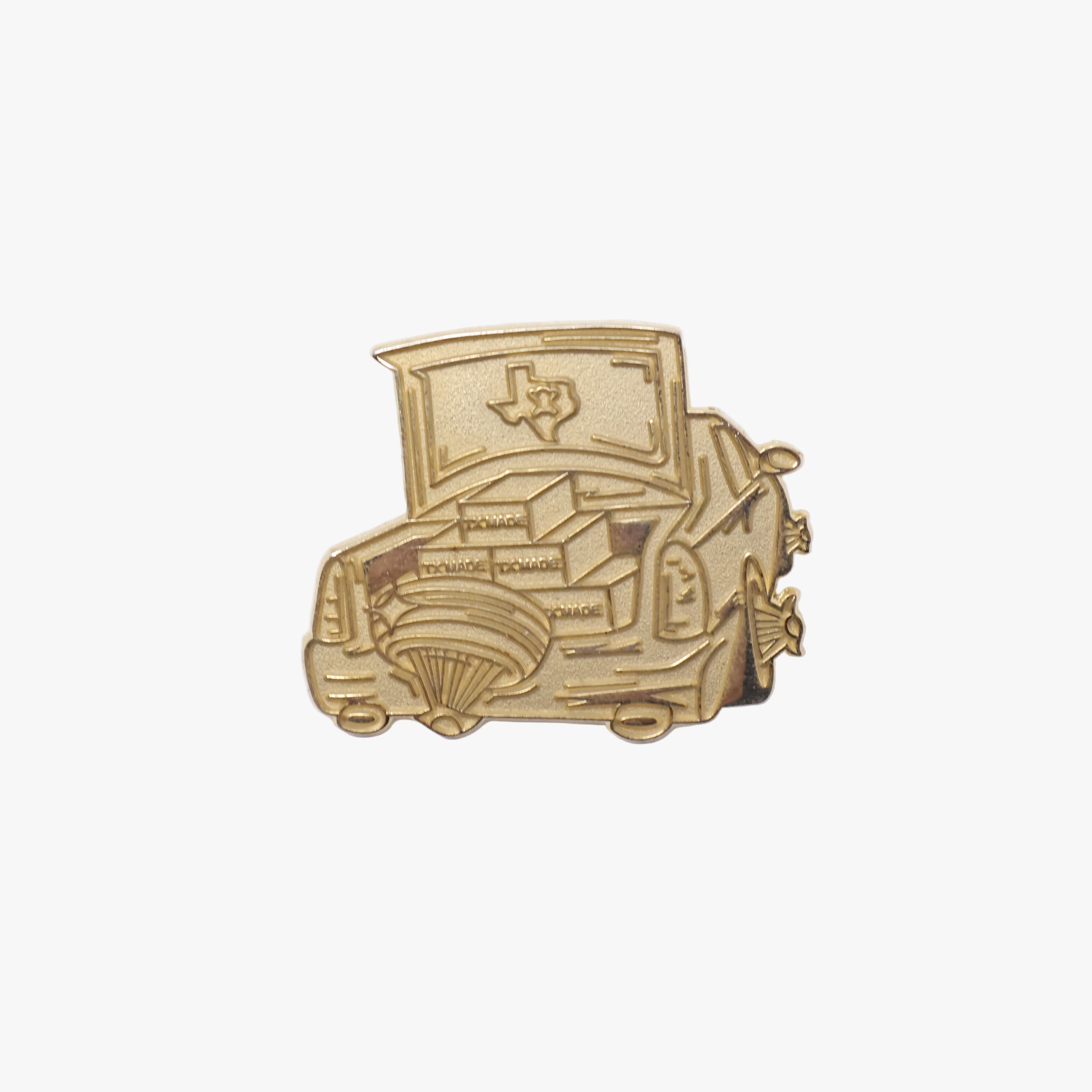 TXFitted SLAB car Gold Graphic Pin