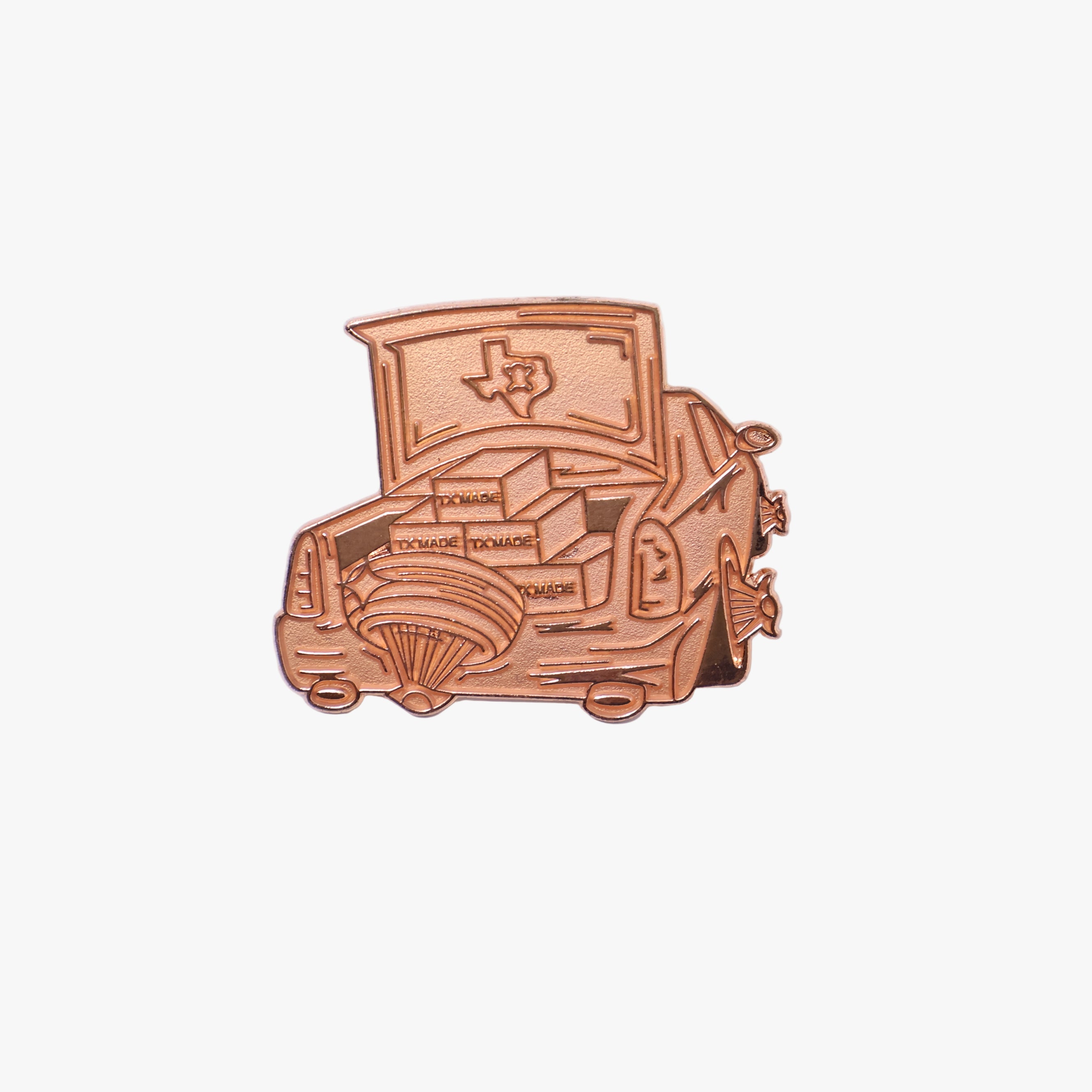 TXFitted SLAB car Copper Graphic Pin