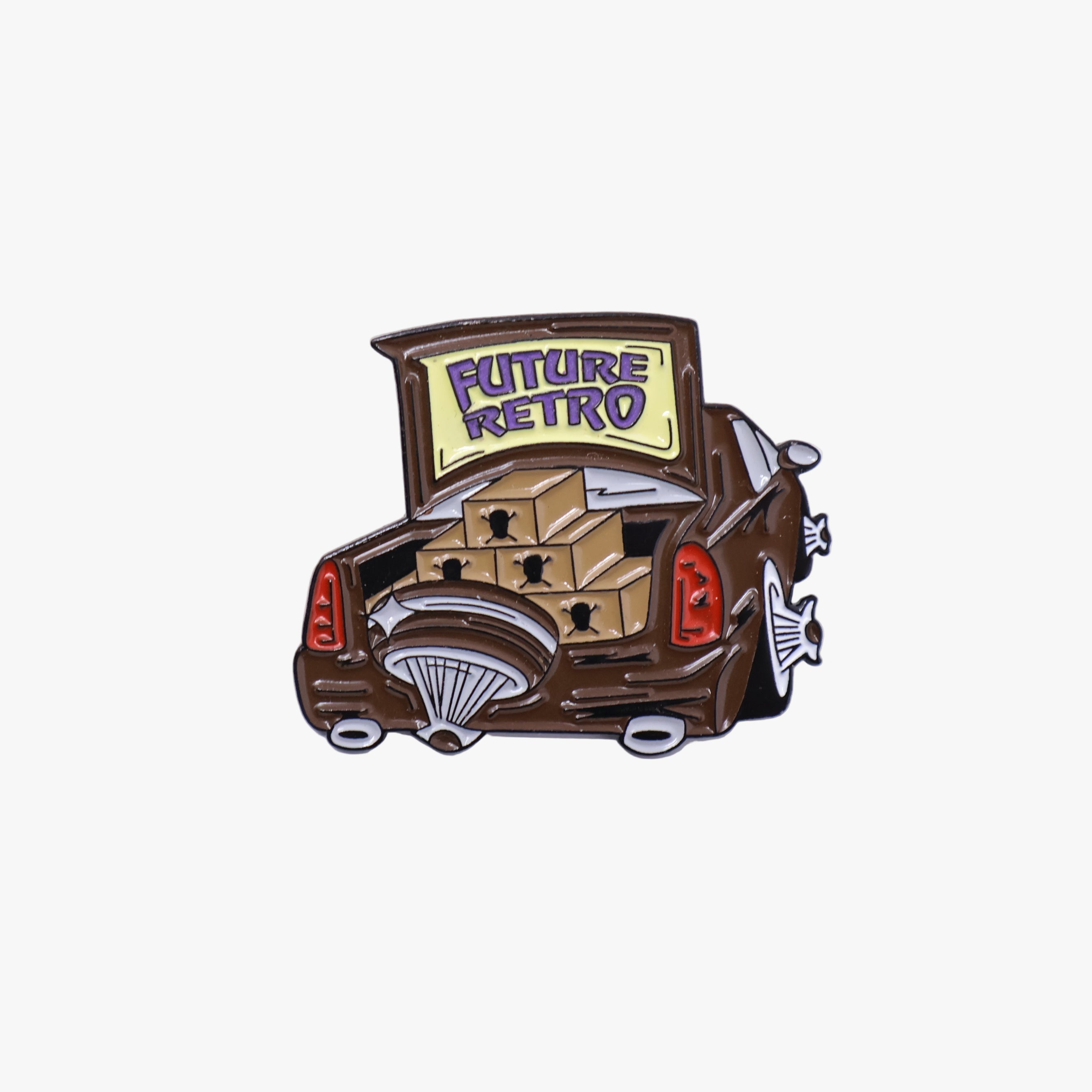 TXFitted SLAB car Brown Graphic Pin