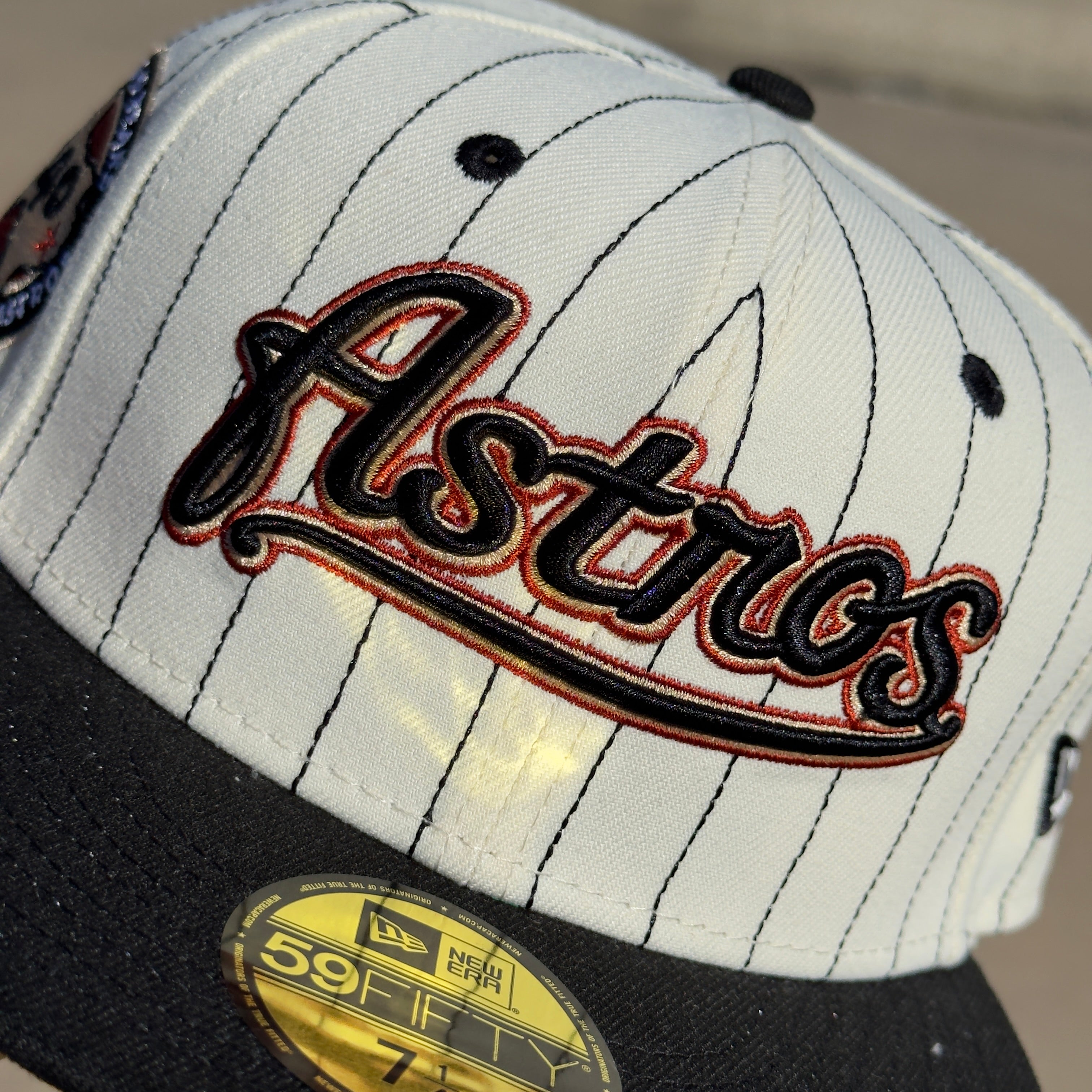 Pinstripe Houston Astros Celebrating 40 Year 59fifty New Era Fitted Cap Hat