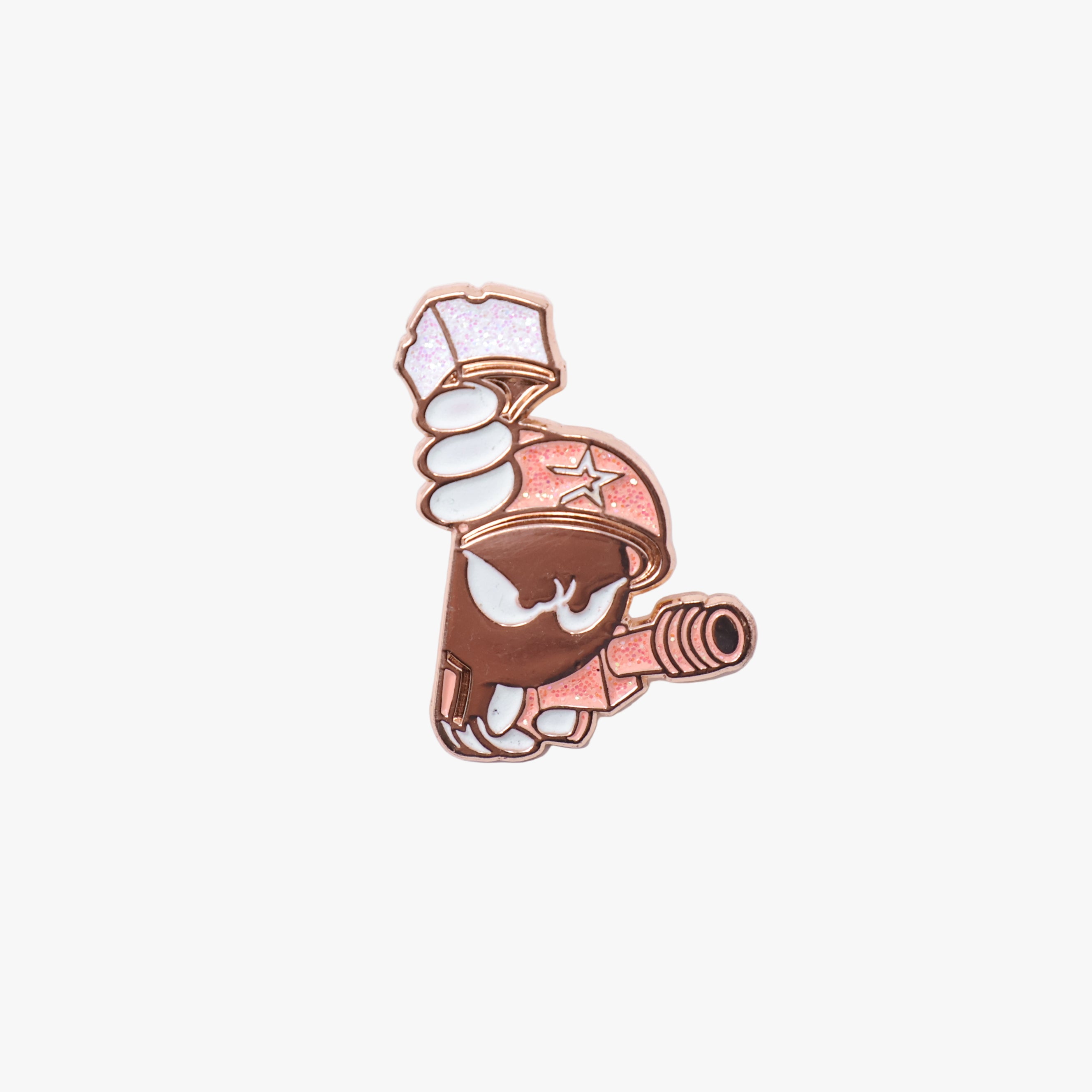 Pink Glitter Marvin the Martian Peeker Pin (GITD)