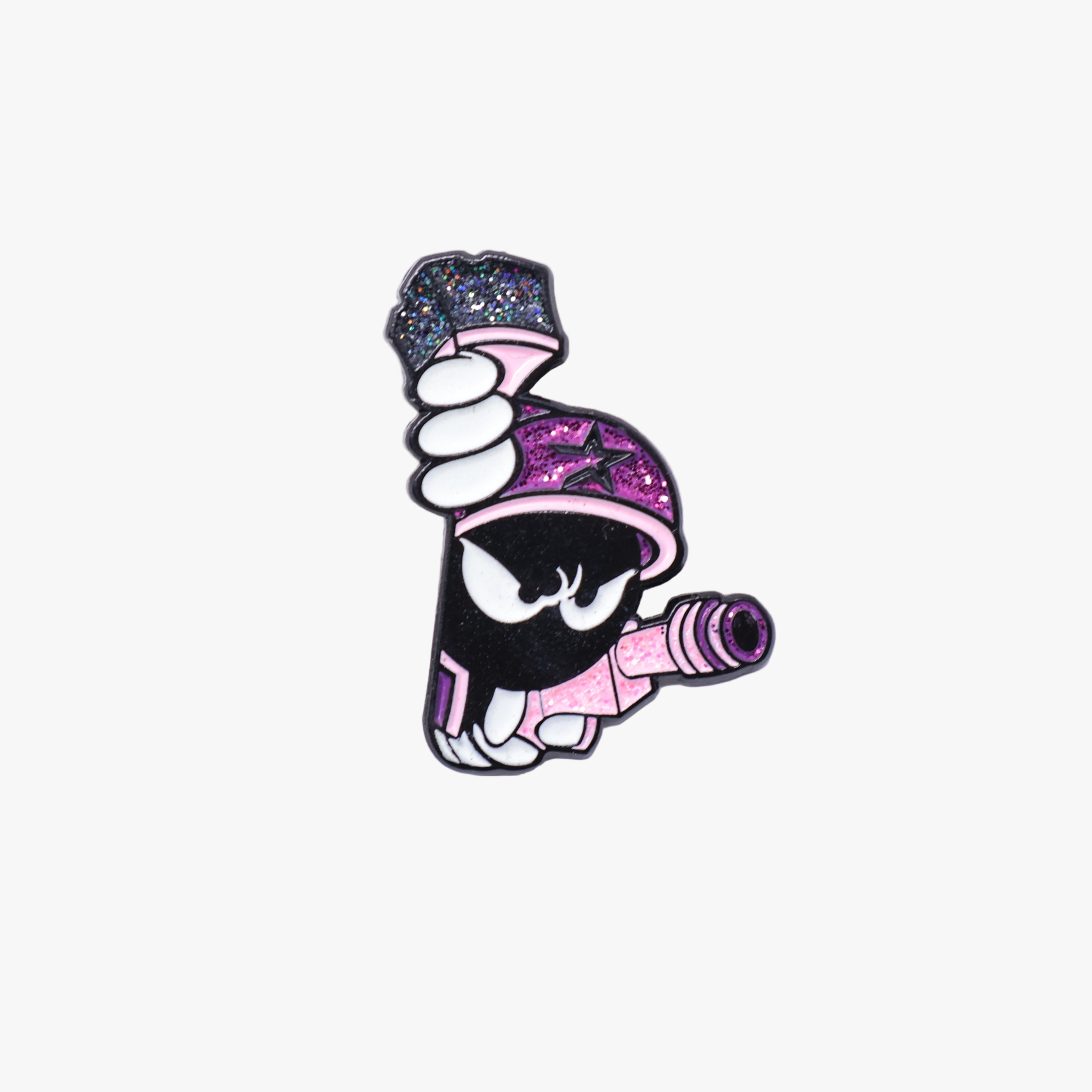 Purple/Pink Glitter Marvin the Martian Peeker Pin (GITD)
