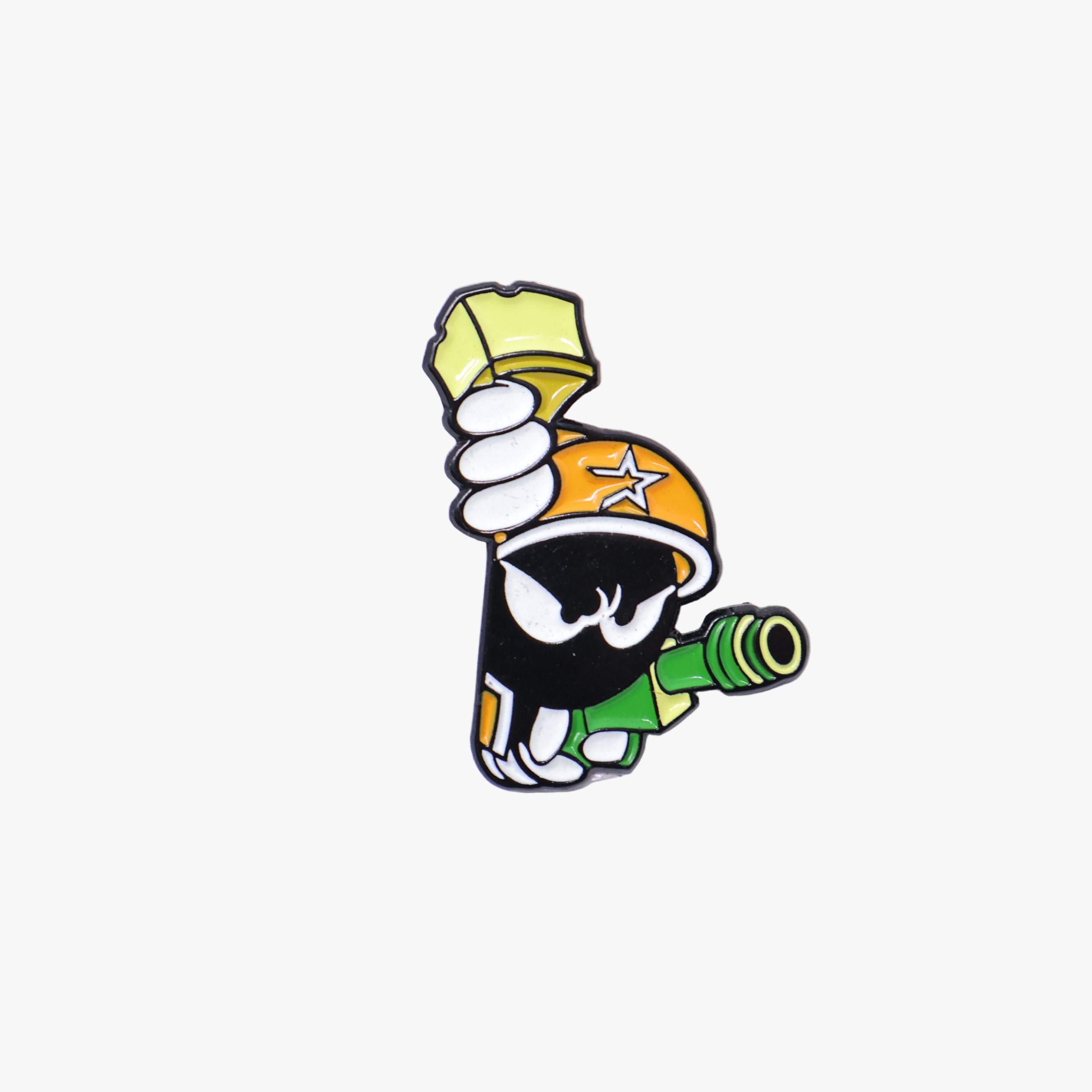 Orange Cap Green Gun Marvin the Martian Peeker Pin (GITD)