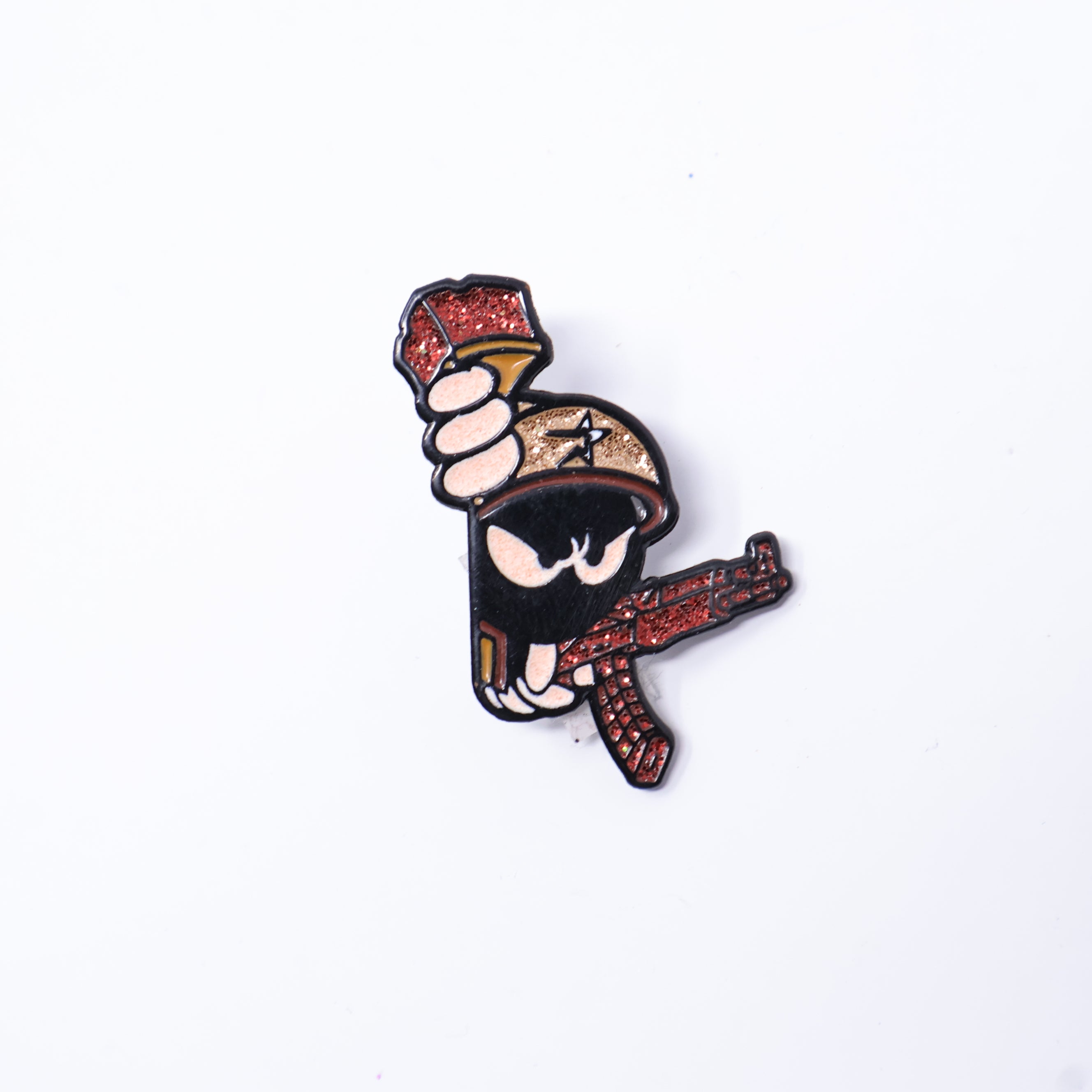 Brick Red Khaki Marvin the Martian Peeker Pin