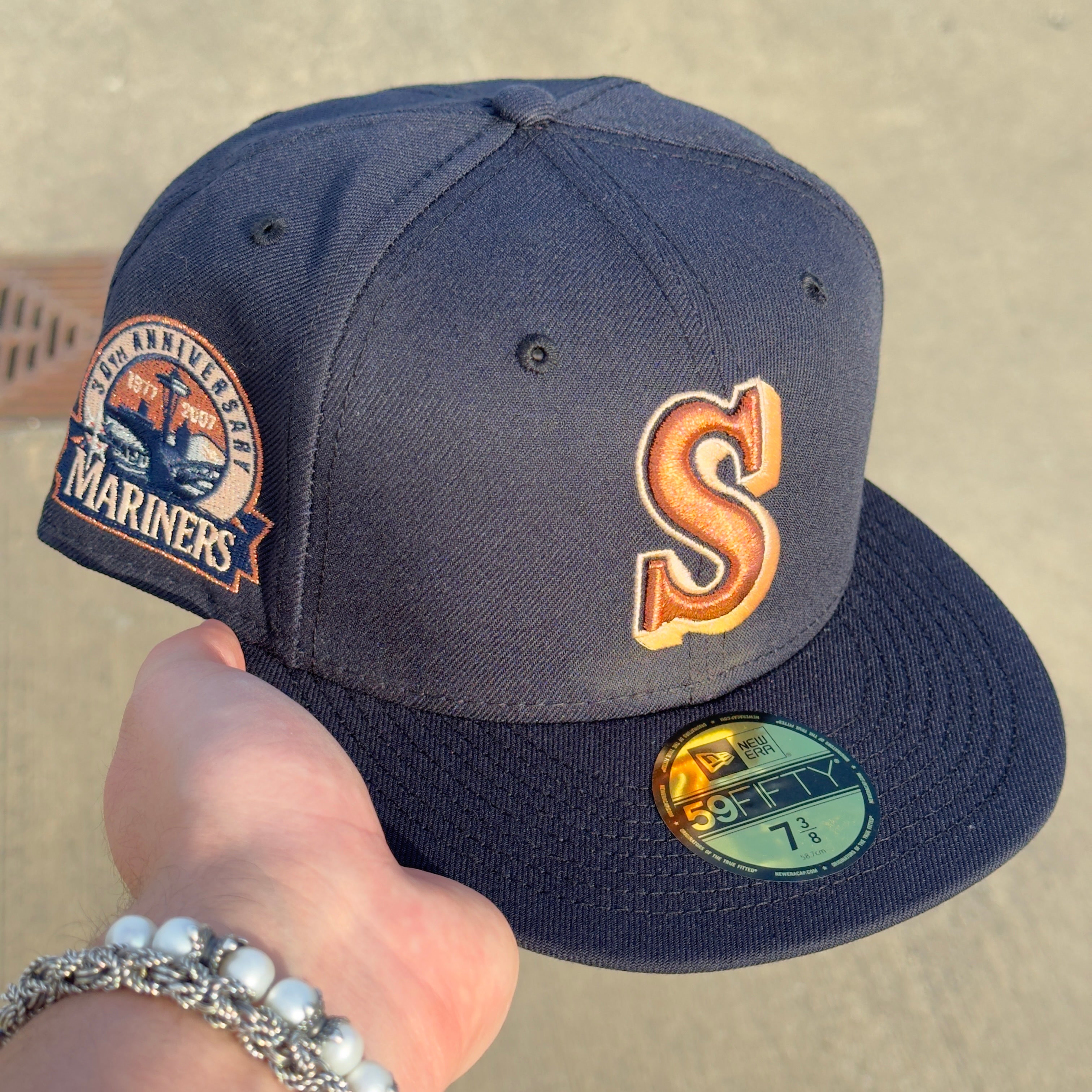 Navy Seattle Mariners 30th Anniversary 59fifty New Era Fitted Cap Hat Sun