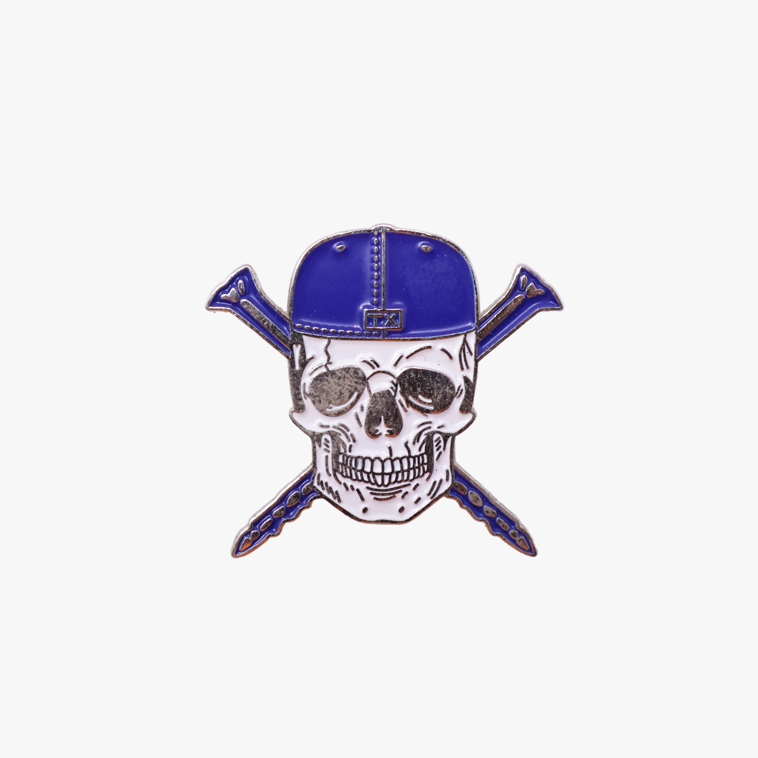 TXFitteds Skull Navy Cap/Screws Graphic Pin