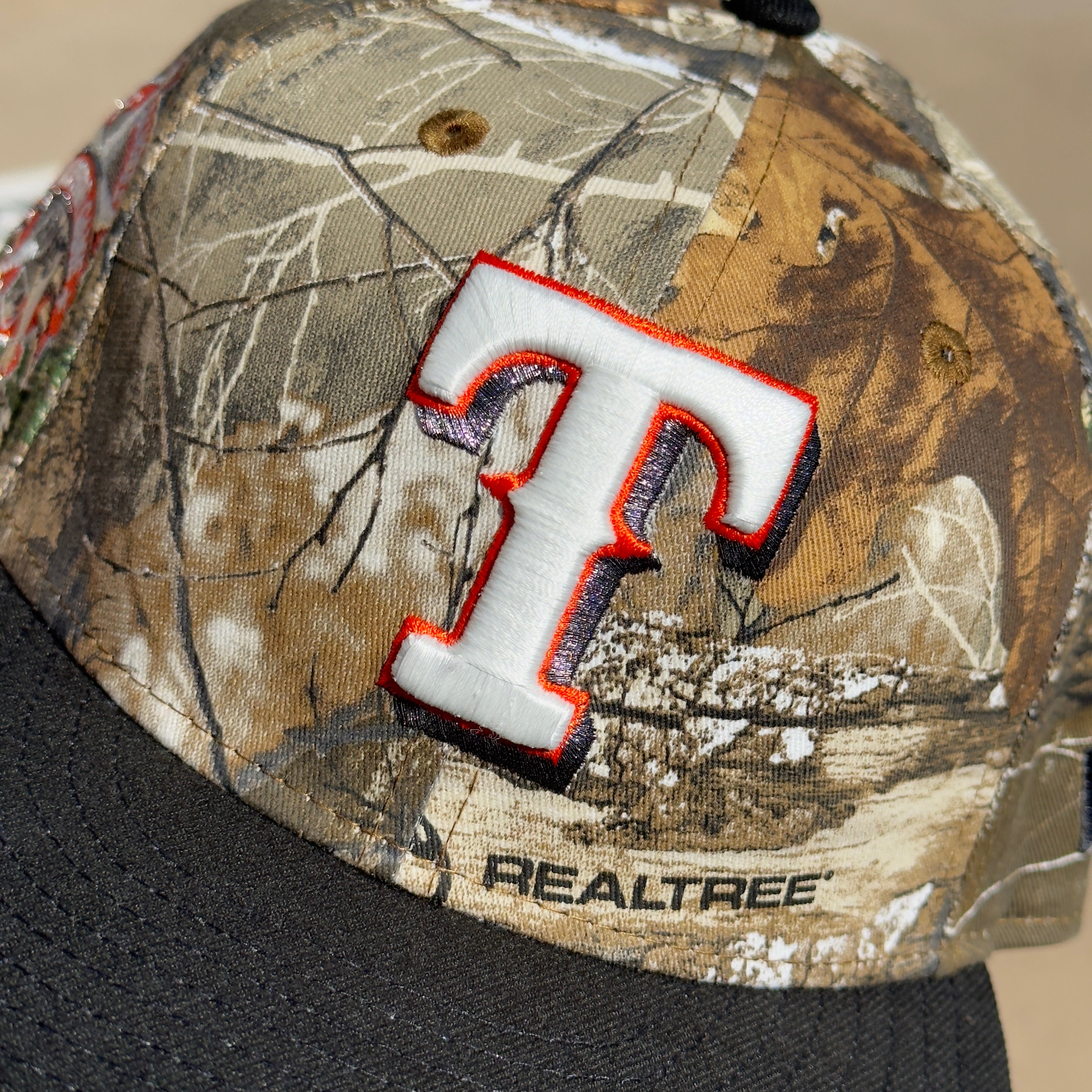 7 1/2 USED Realtree Texas Rangers 1995 All Star Game 59fifty New Era Fitted Cap