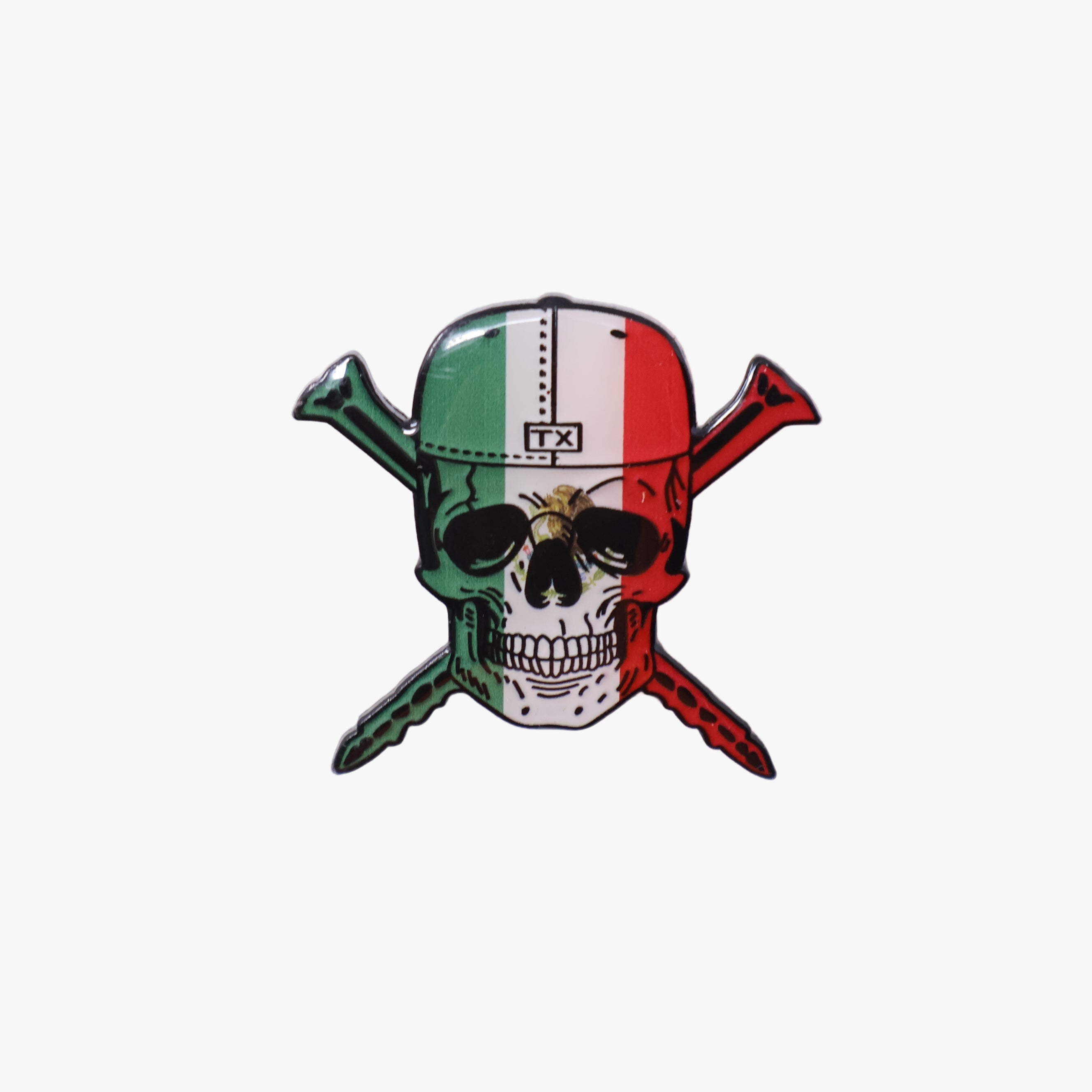TXFitteds Skull Mexico Graphic Pin