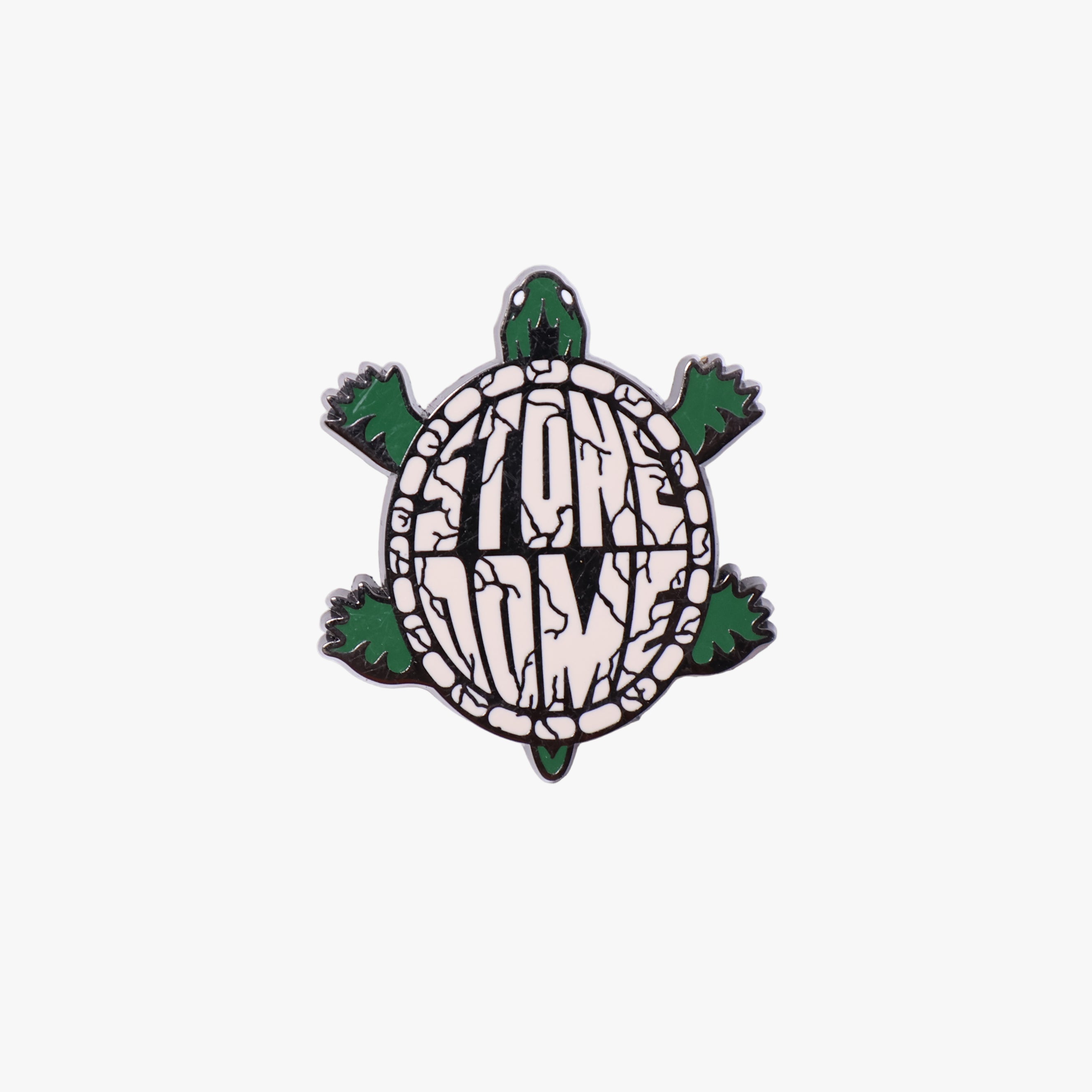 Hatclub Green White Stone Turtle Graphic Pin