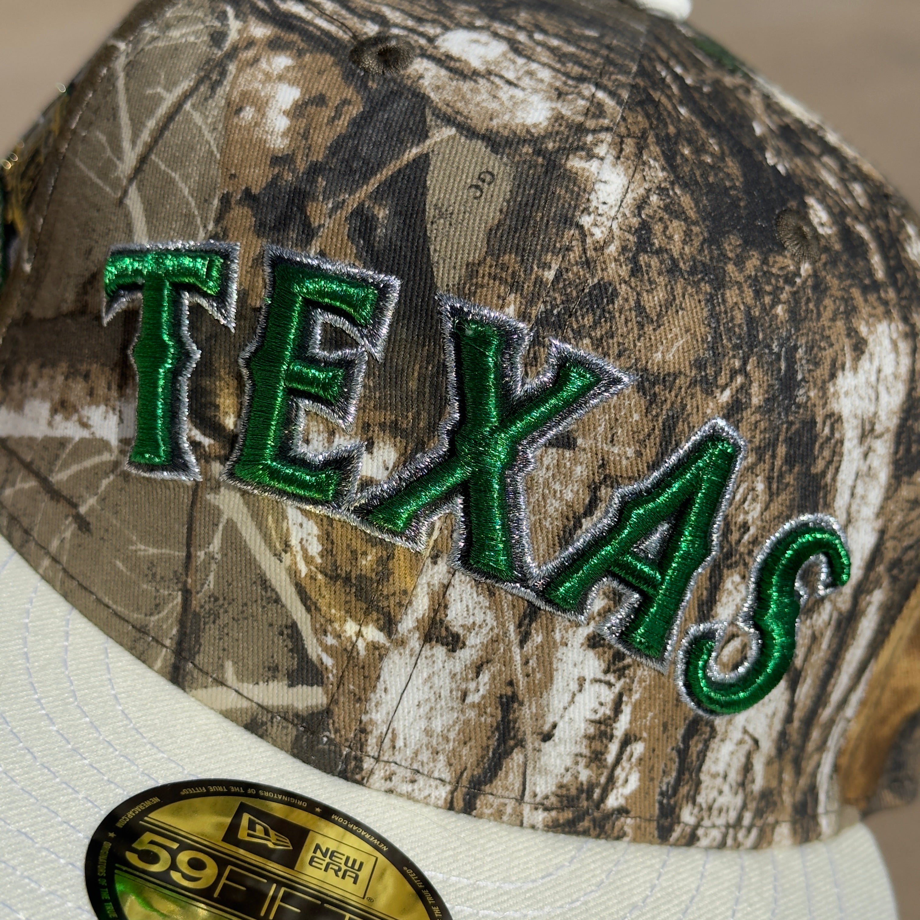 7 1/2 Realtree Camo Texas Rangers Final Season 59fifty New Era Fitted Cap Hat Sun