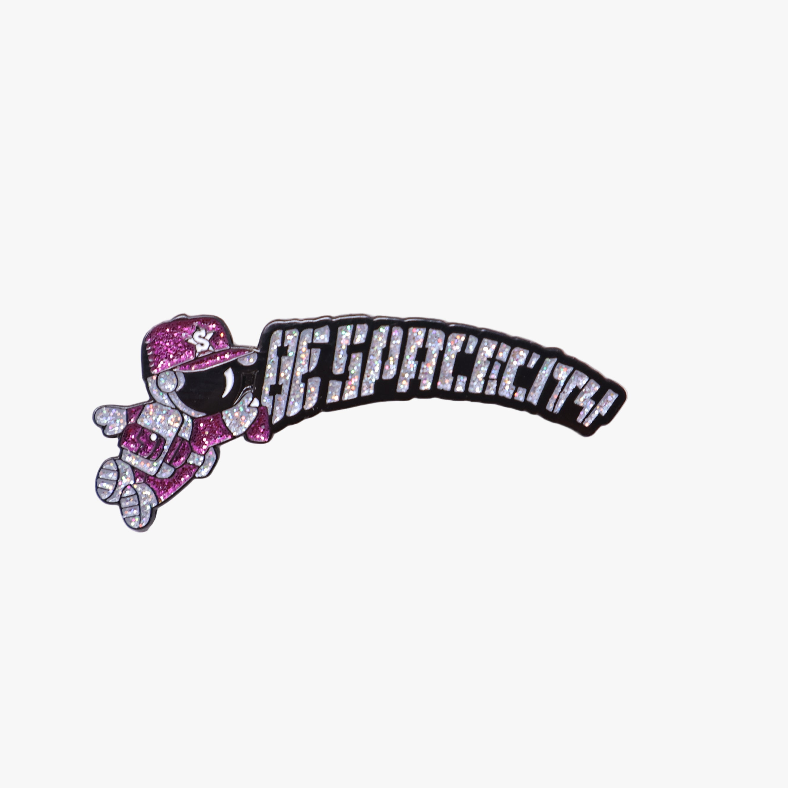 Purple Spacecity Brims "BE SPACECITY" Script Pin