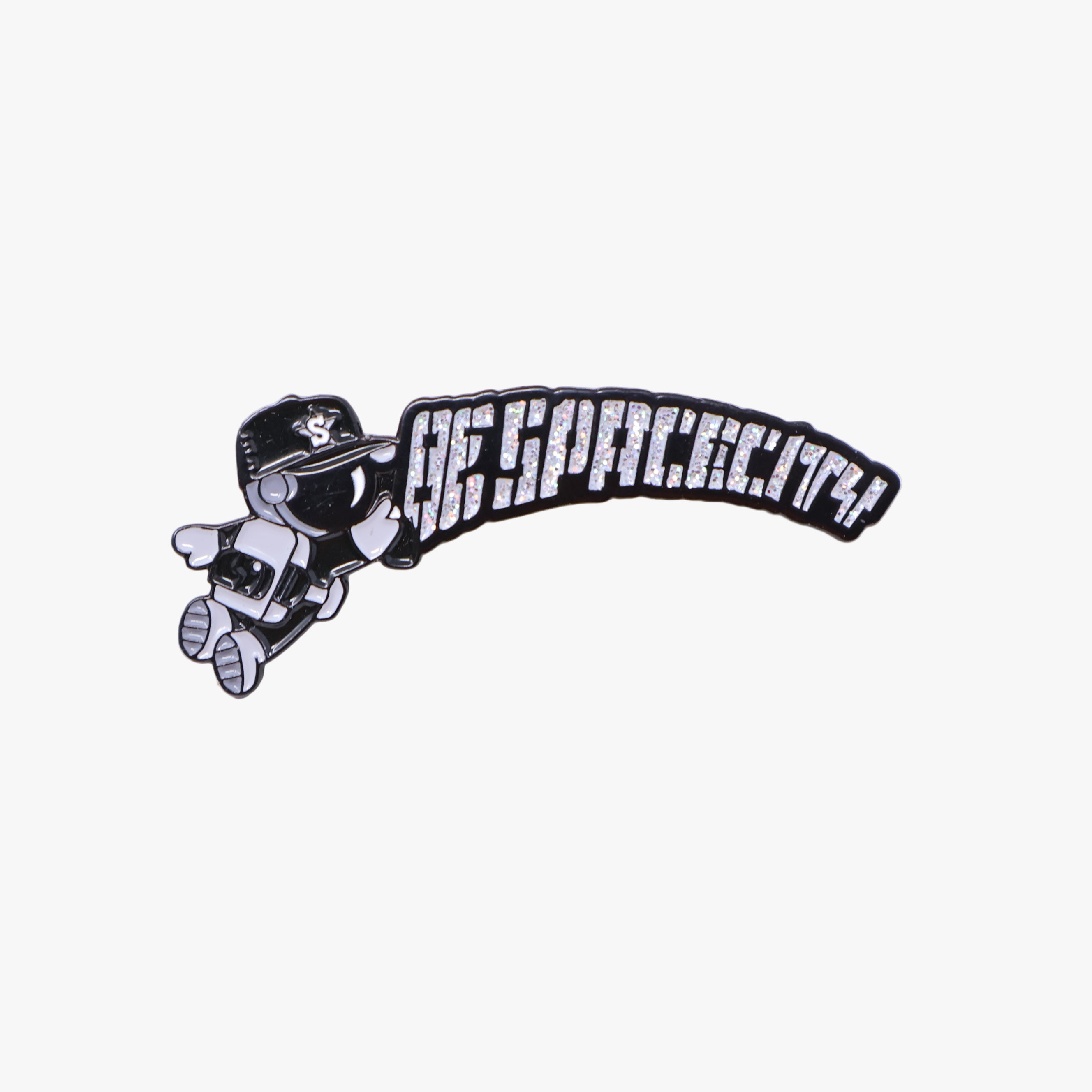 Black/Silver Spacecity Brims "BE SPACECITY" Script Pin