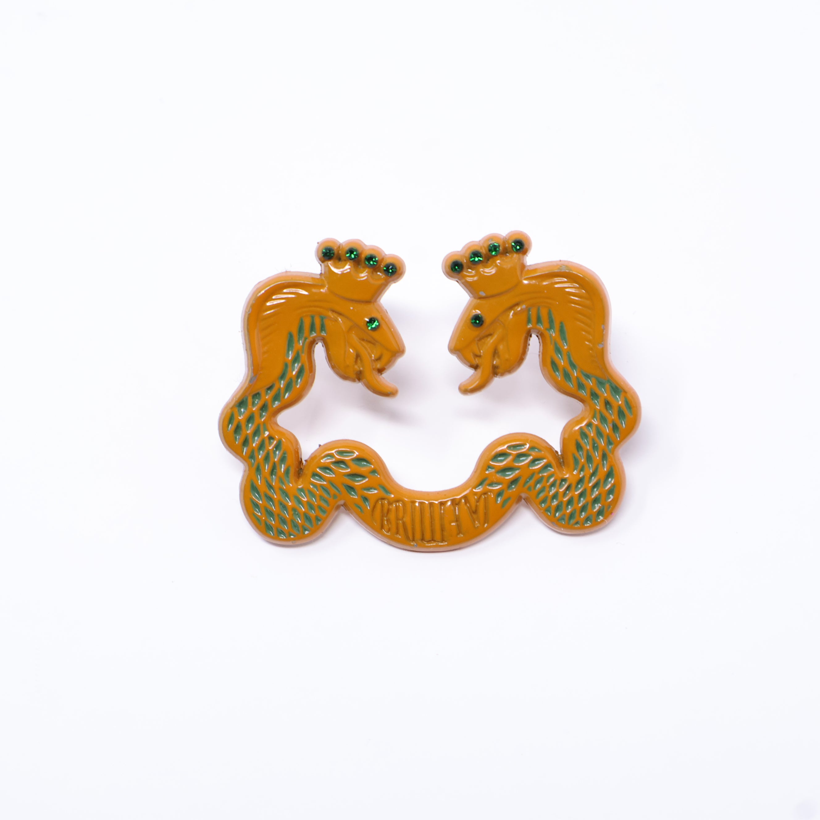 Orange Green King Snake MLB Logo Pin