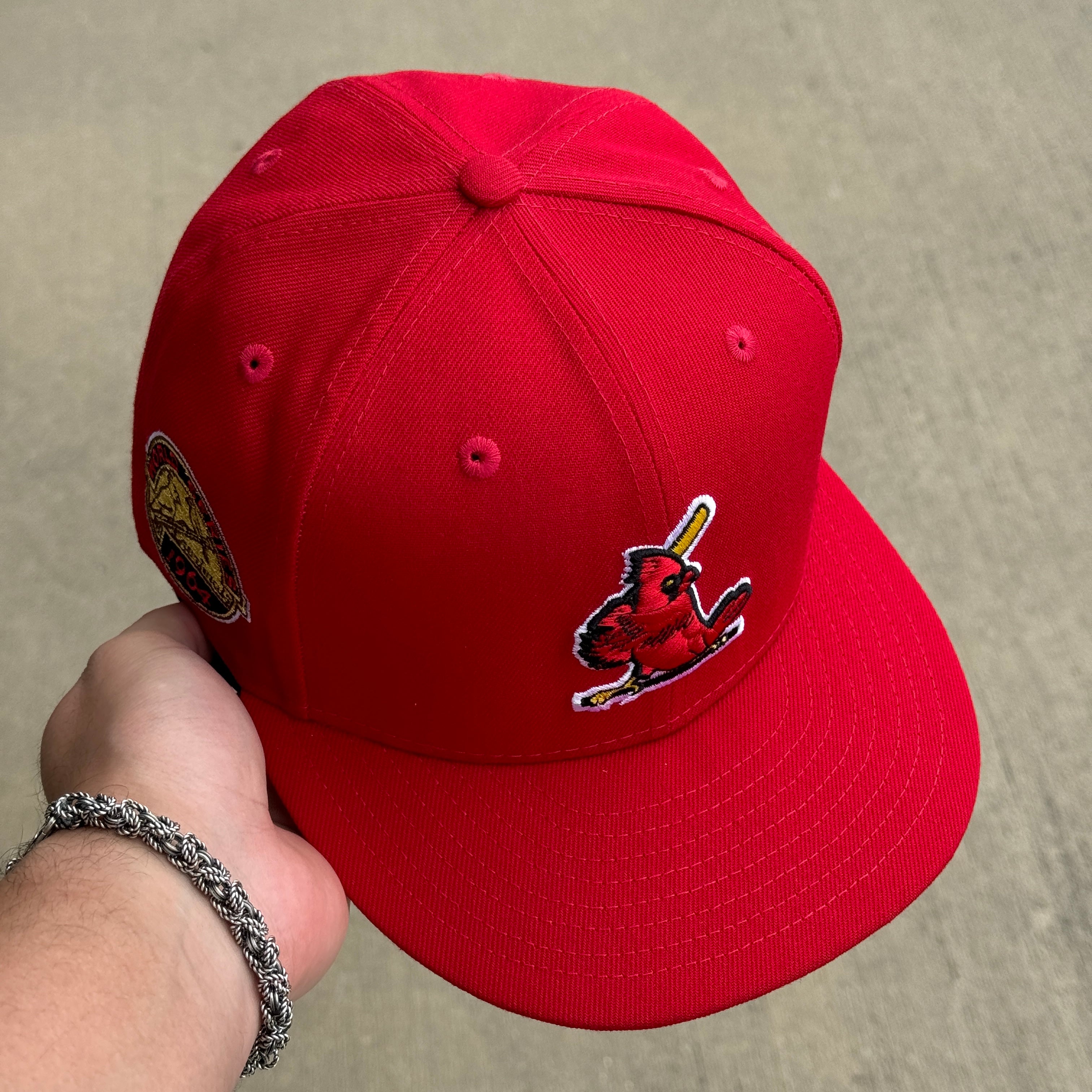 USED Red St. Louis Cardinals 1964 World Series 59fifty New Era Fitted Hat Cap