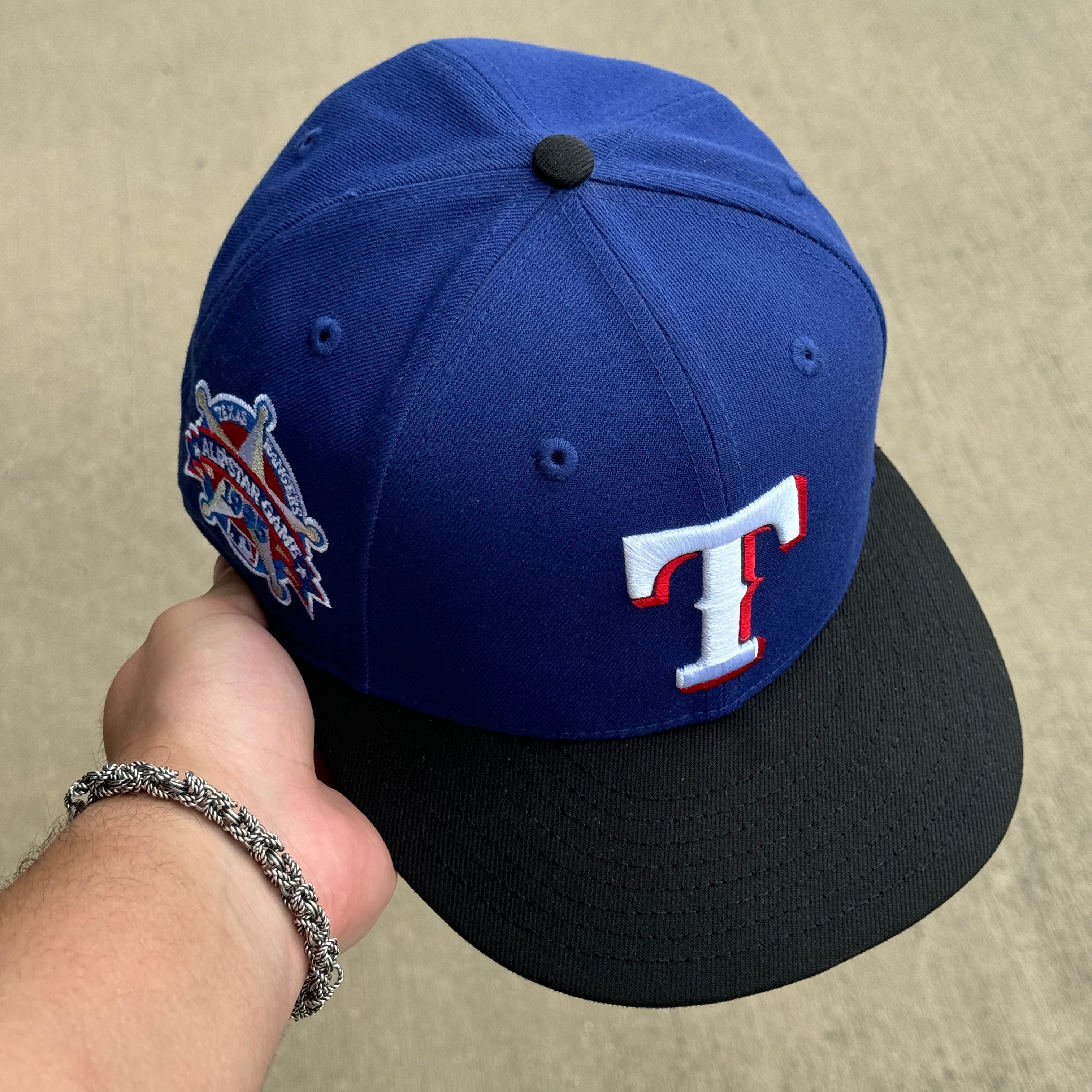 USED Blue Dallas Texas Rangers 1995 All Star Game 59fifty New Era Fitted Hat Cap