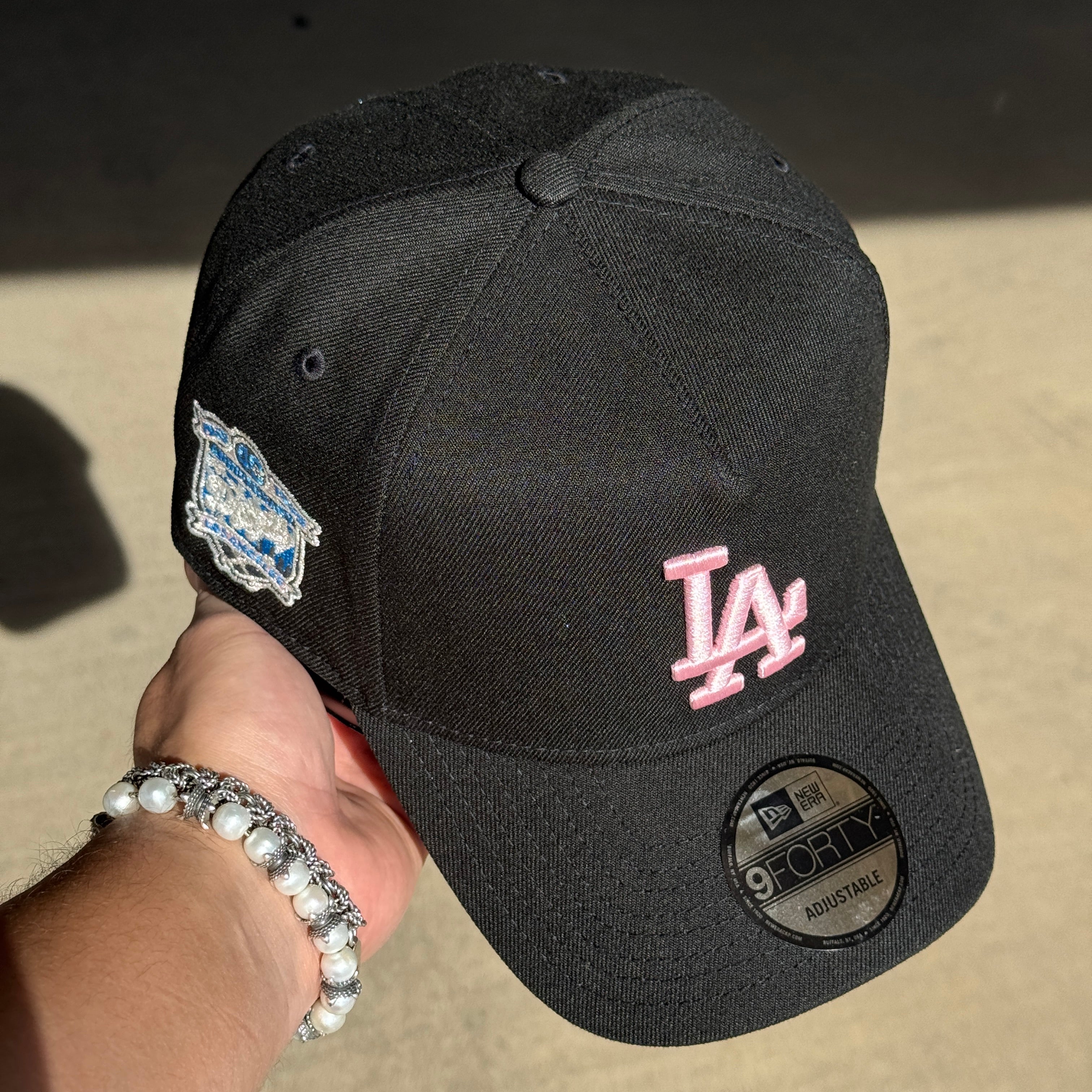 NWT Black Los Angeles Dodgers 40th Anniversary 9Forty New Era Adjustable Snapback Hat