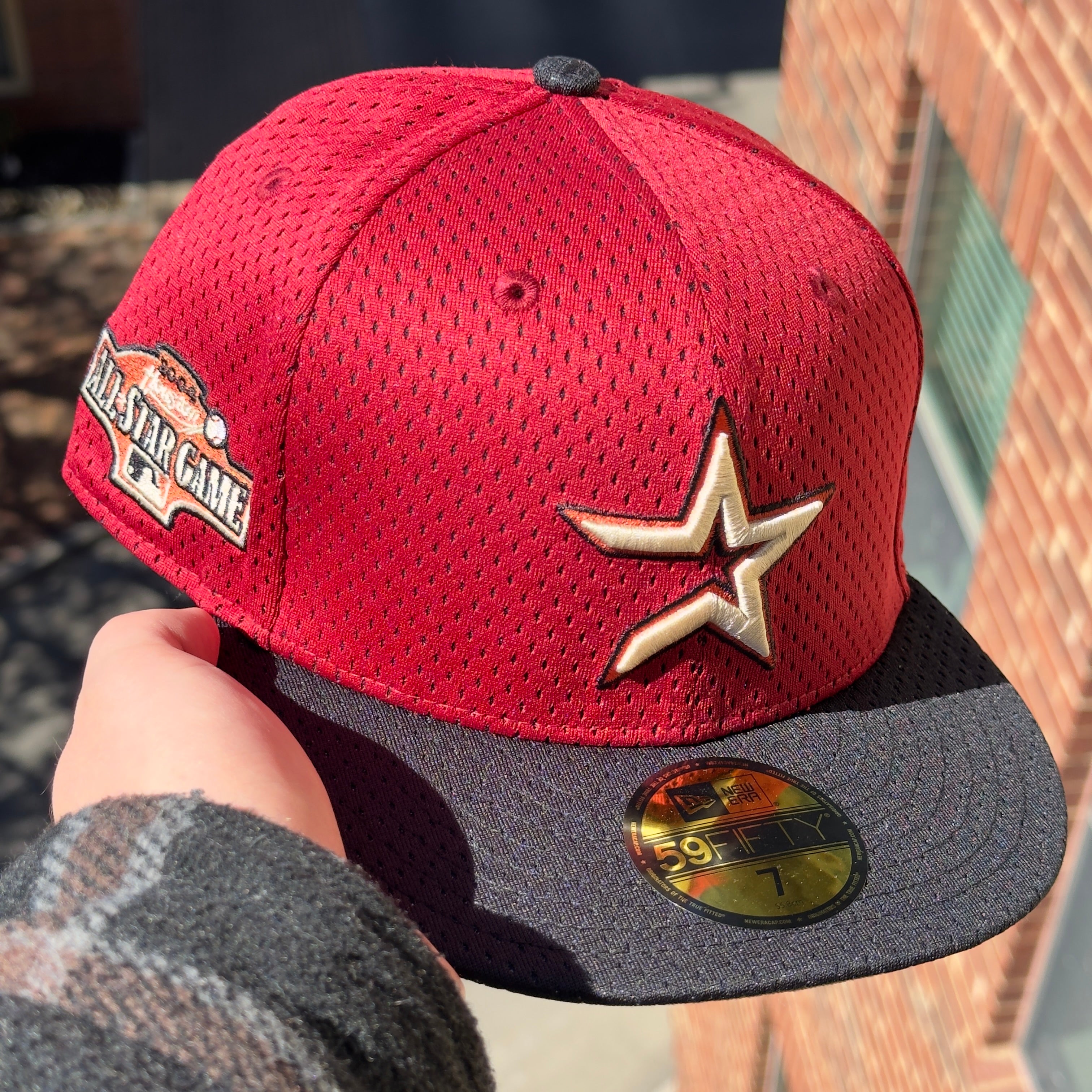 Brick Red Mesh Houston Astros All Star Game 59fifty New Era Lids Fitted cap