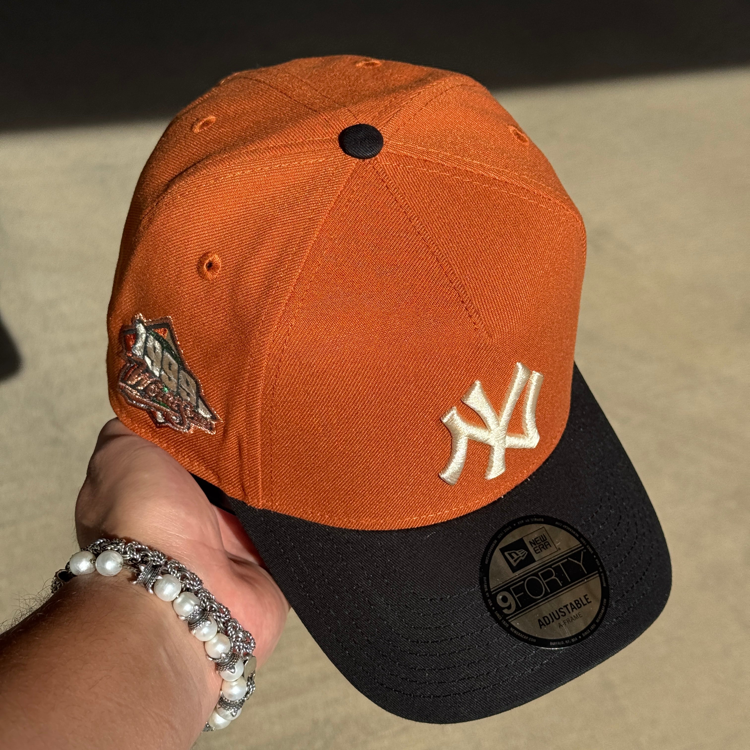 NWT Orange New York Yankees 1999 World Series 9Forty New Era Adjustable Snapback Hat