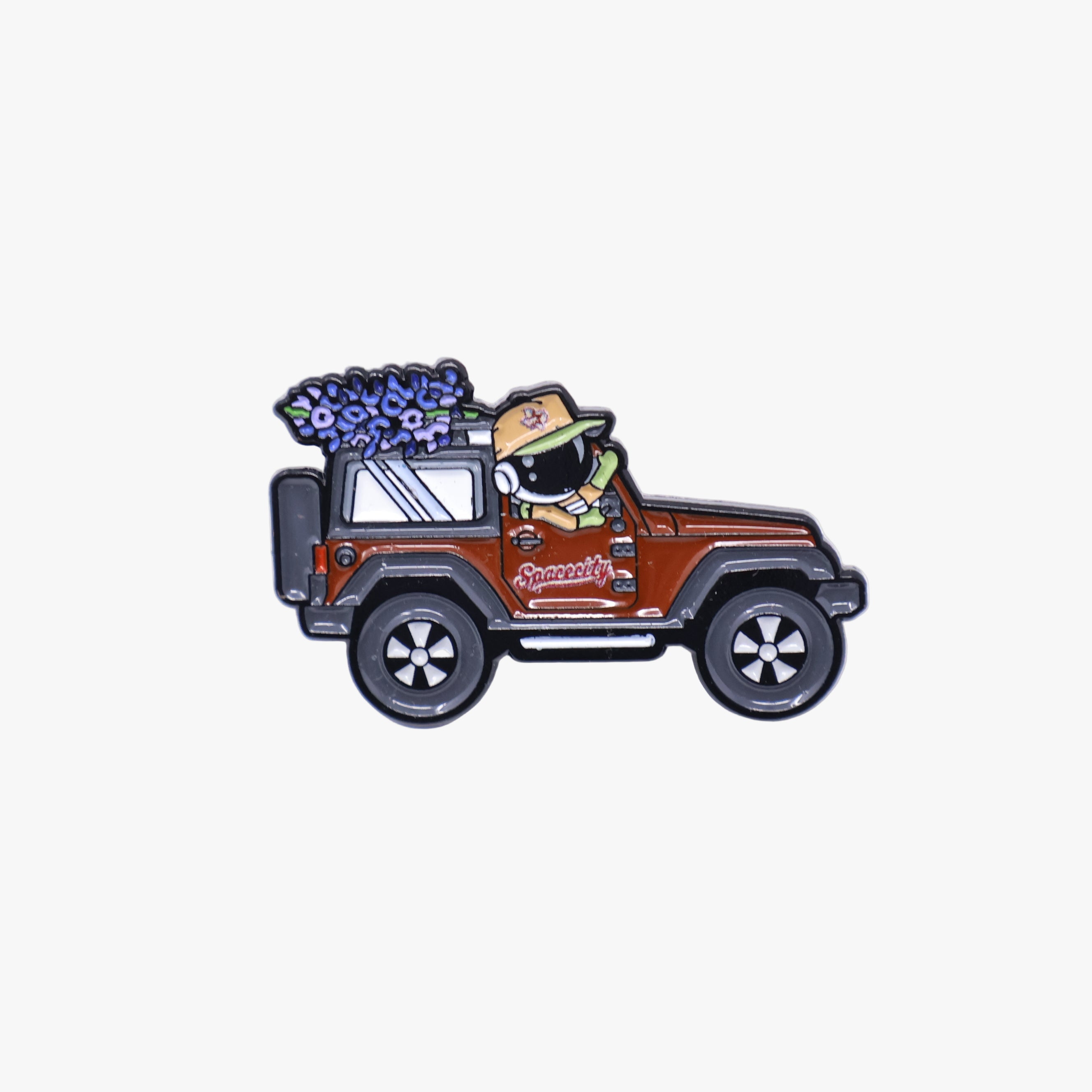 Spacecity Lavender Flowers Car Graphic Pin