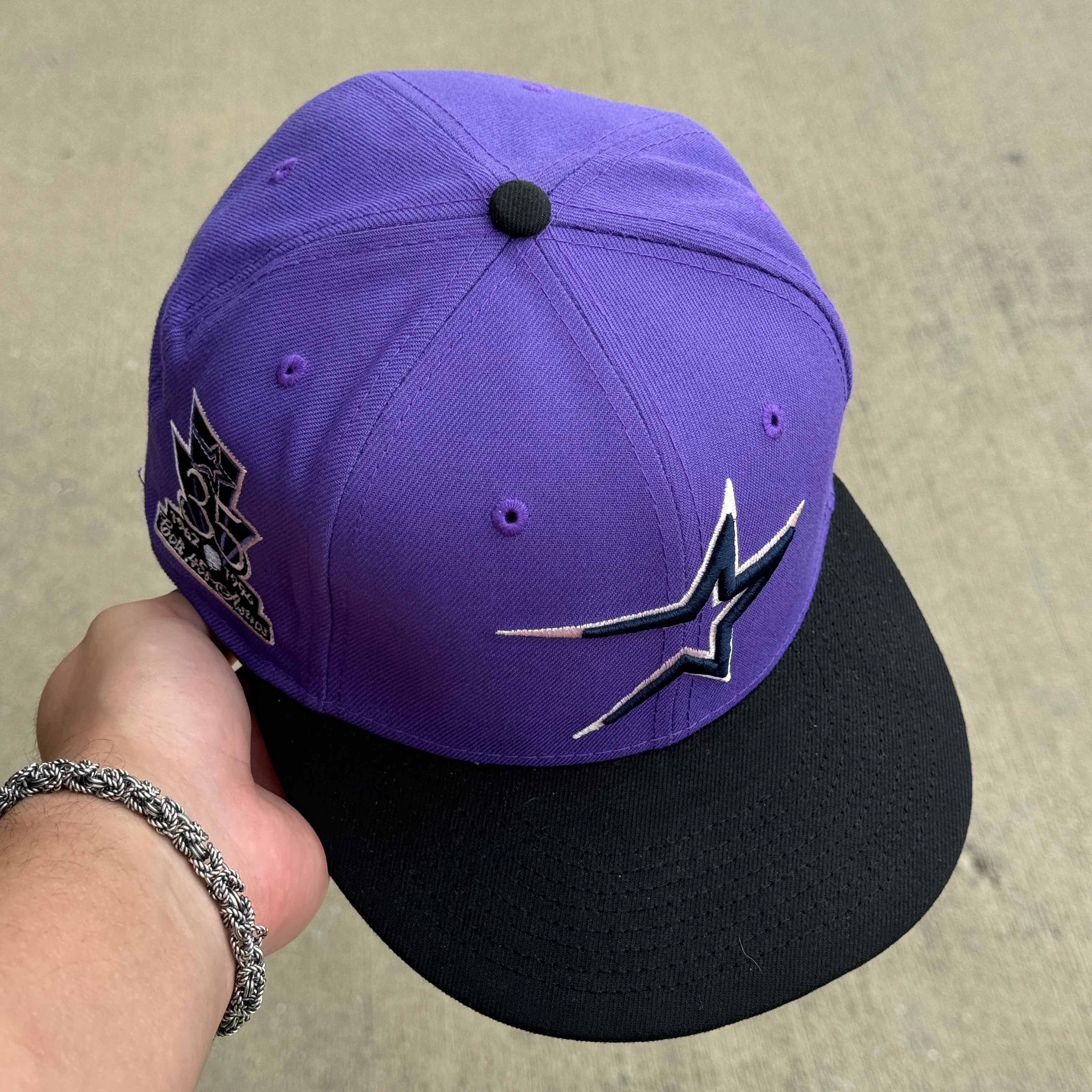 USED Purple Houston Astros 35th Anniversary 59fifty New Era Fitted Hat Cap