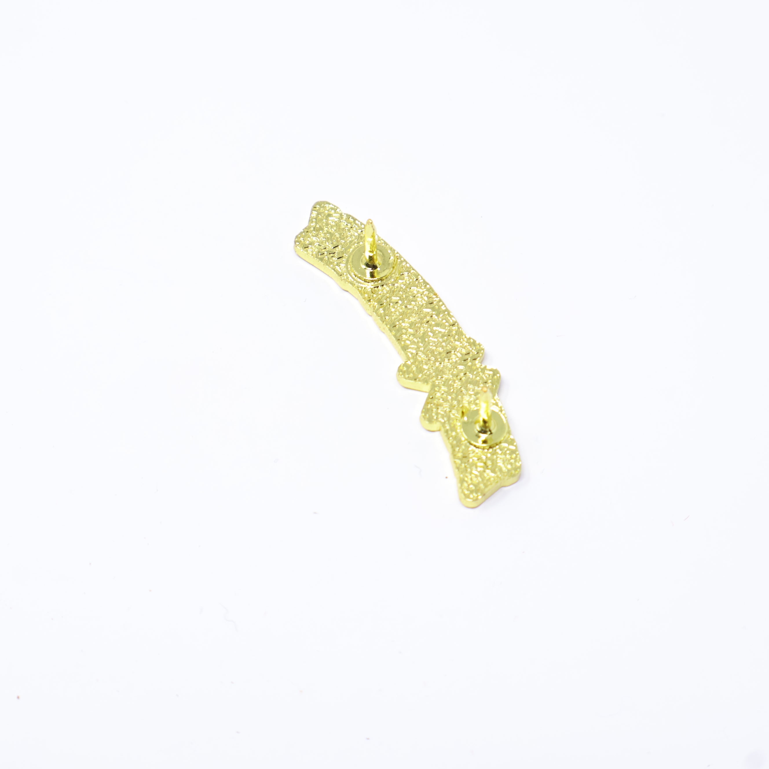 Green Text Blush Pink Glitter No Batty Script Pin