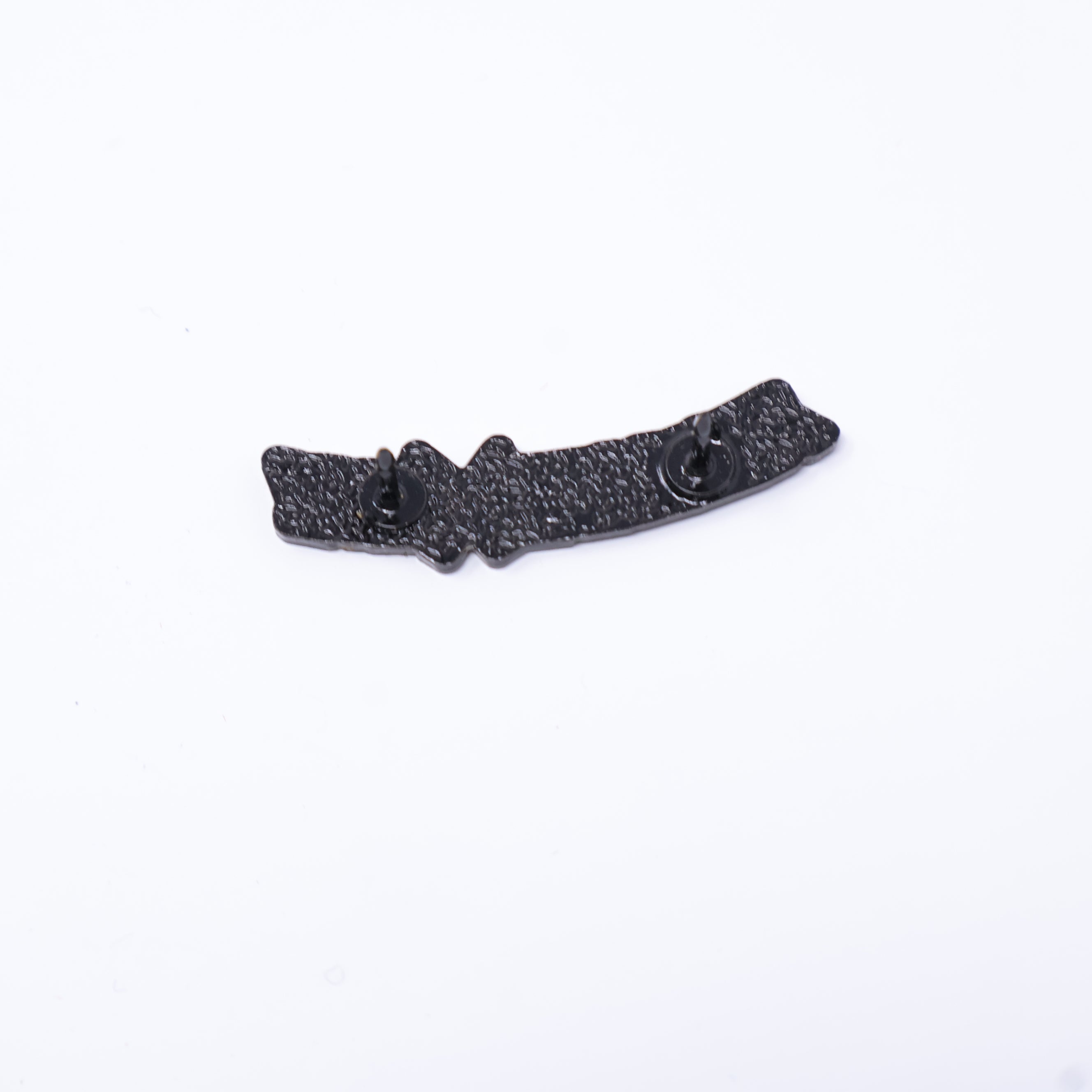 Red Text Blush Pink Glitter No Batty Script Pin