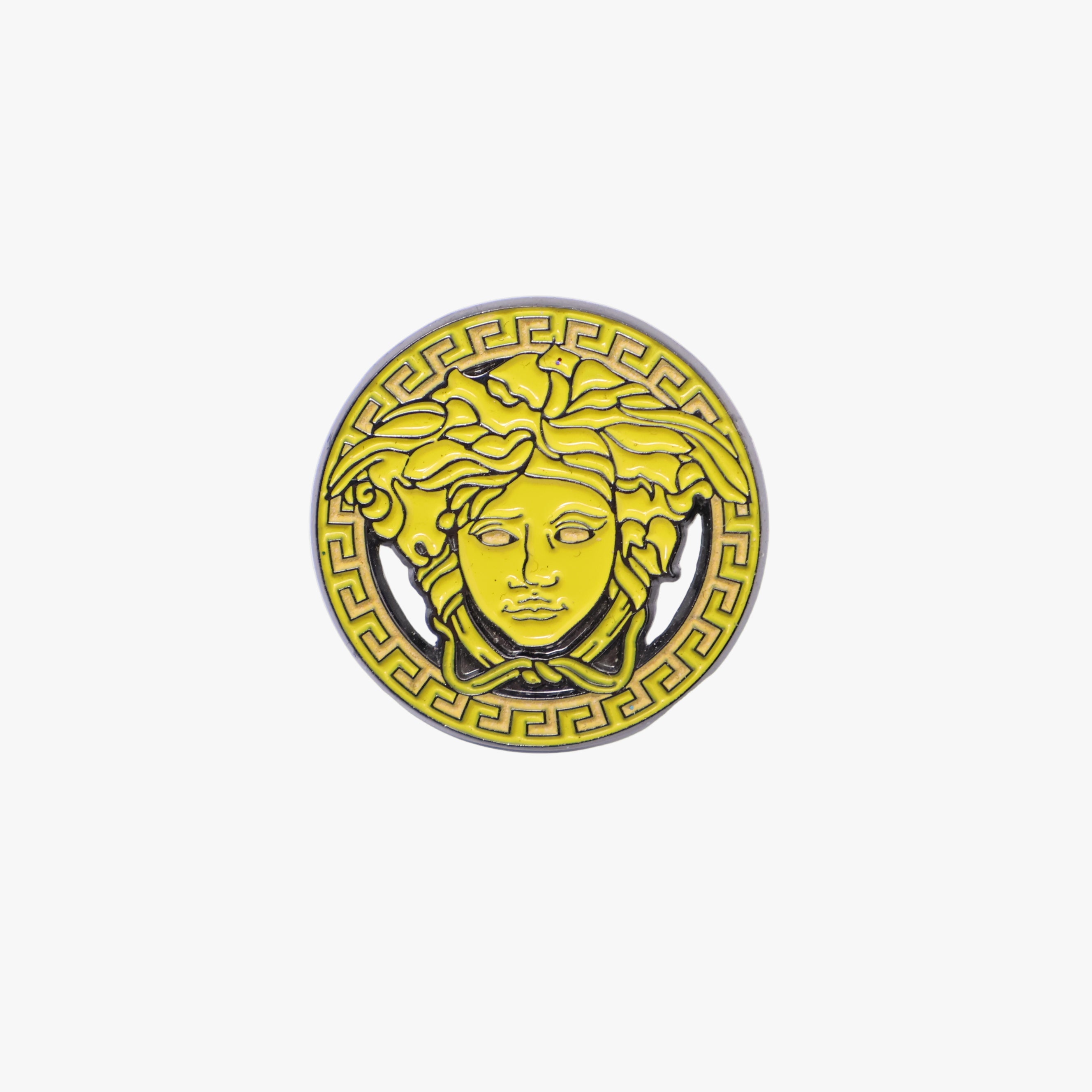 Yellow Medusa Coin Pin