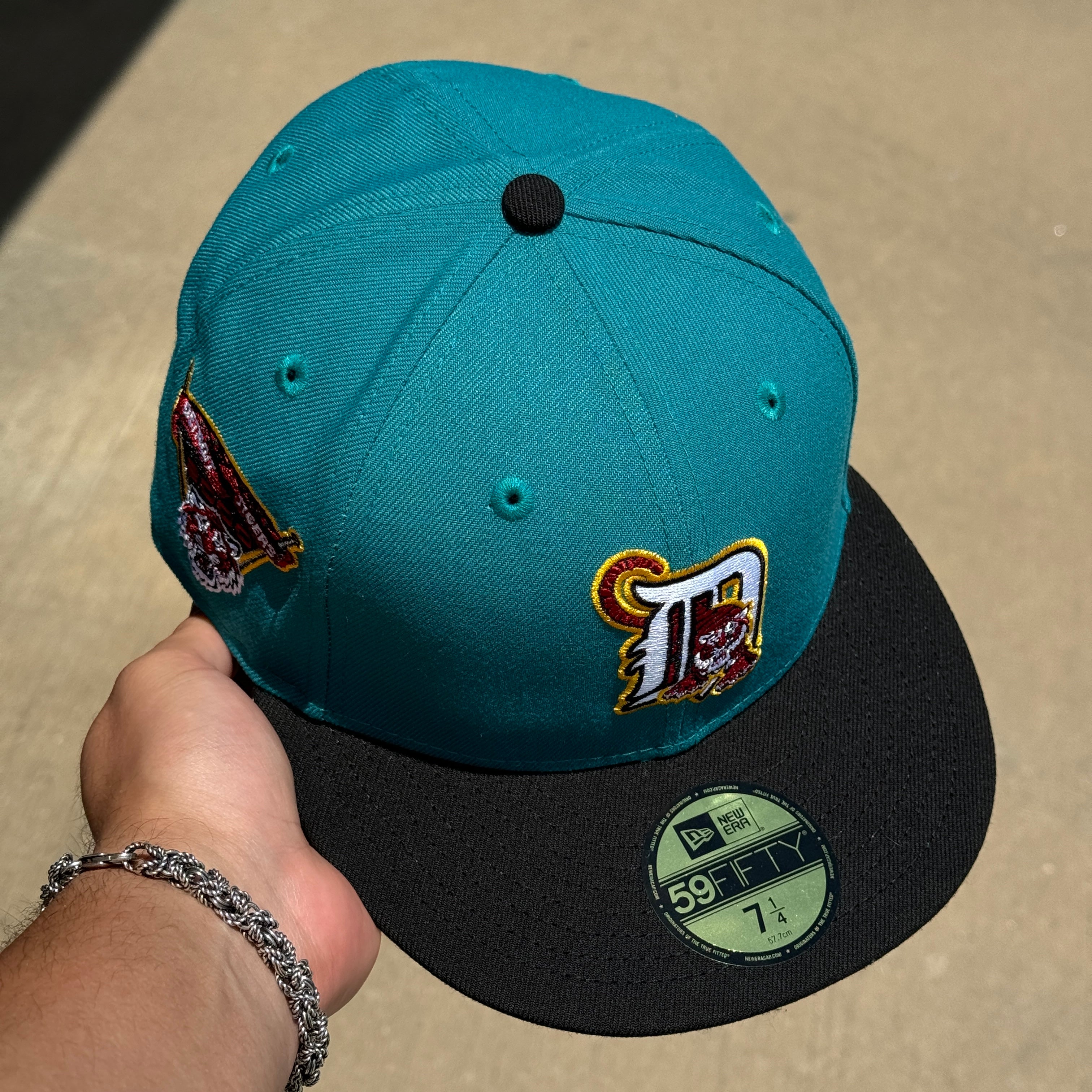 Teal Detroit Tigers 2000 Inaugural Season 59fifty New Era Fitted Hat Cap