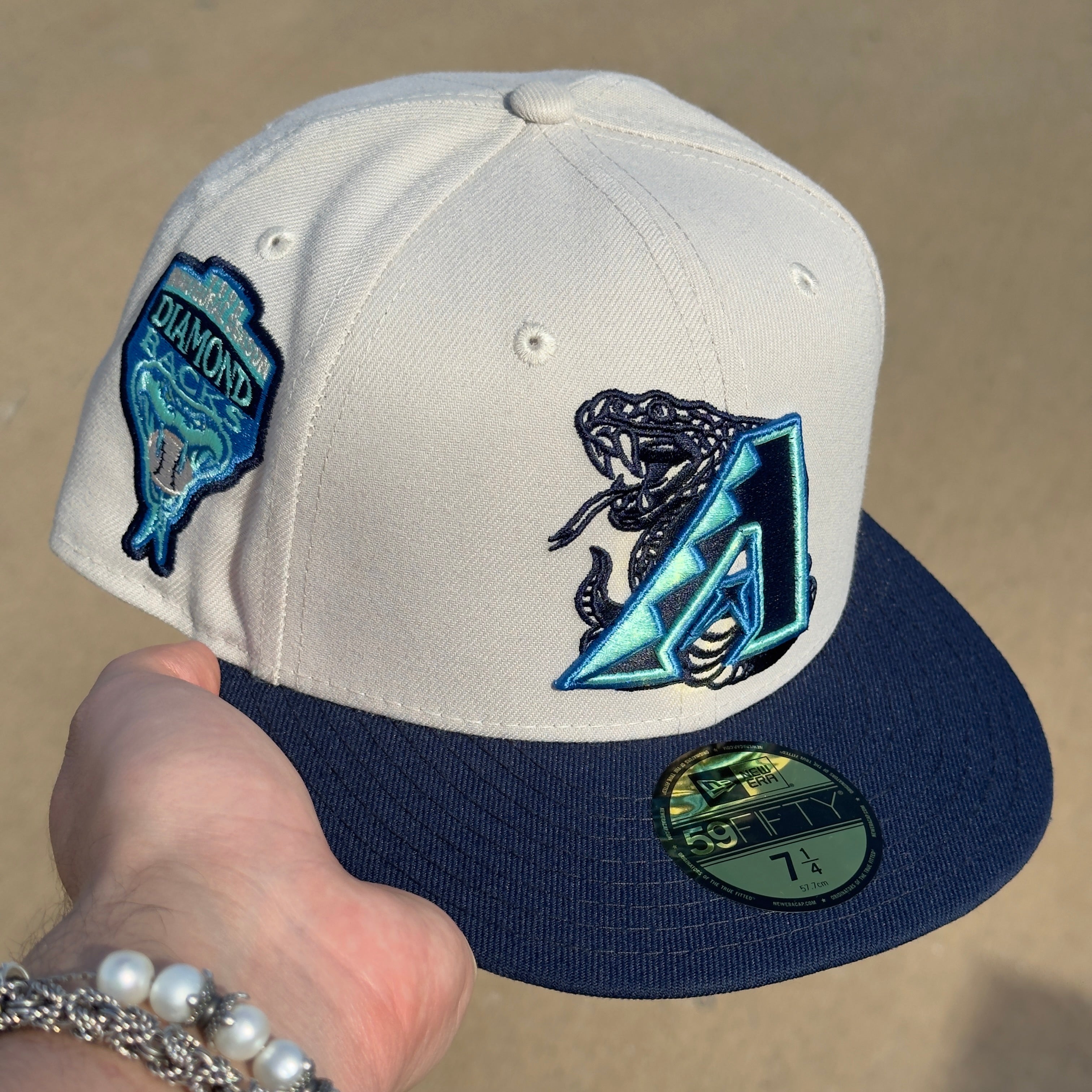 7 1/4 Chrome Arizona Diamondbacks 1998 Inaugural Snake 59fifty New Era Fitted