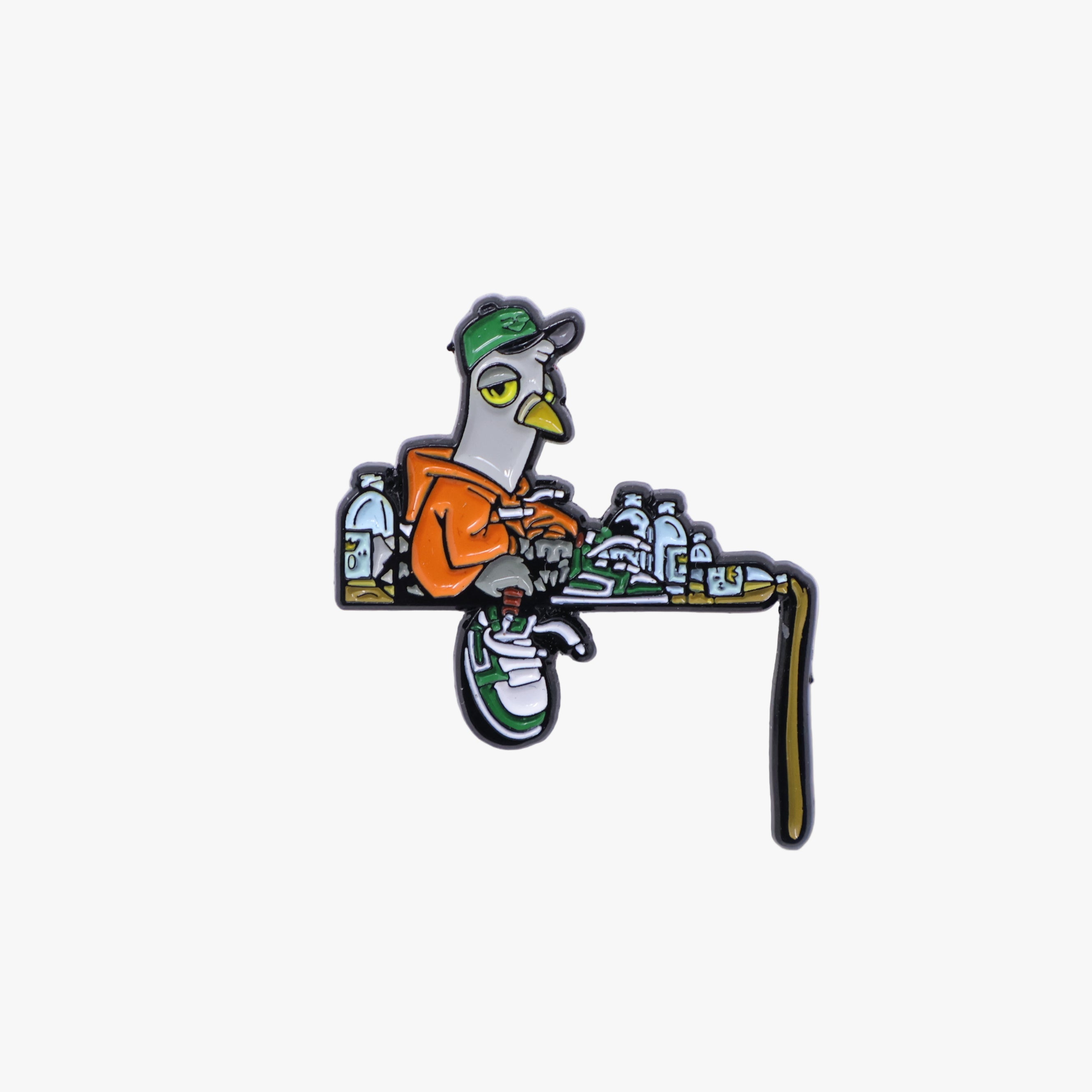 Orange Pigeon MLB Logo Pin
