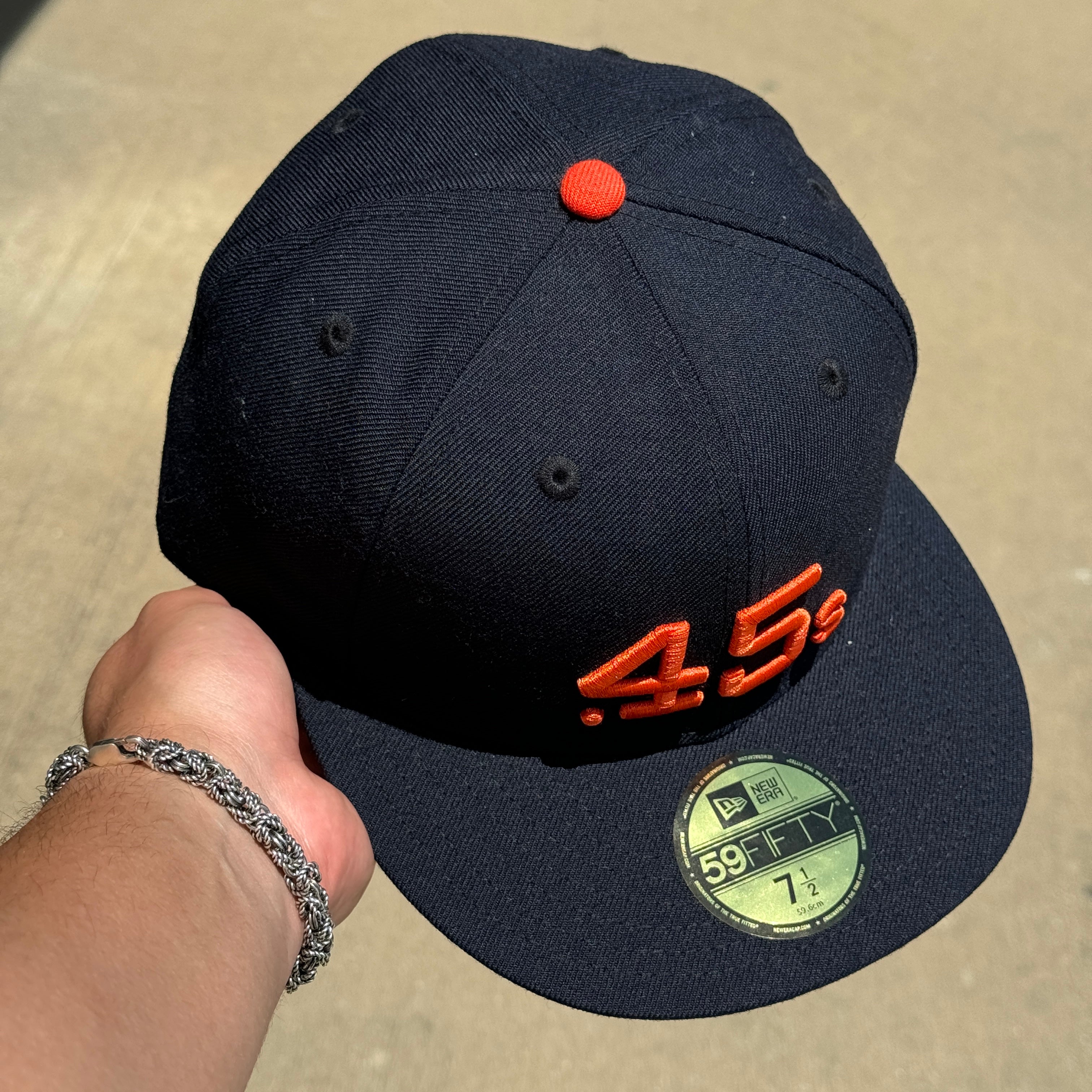 Navy Houston Astros Colt 45 Simple Clean 59fifty New Era Fitted Hat Cap