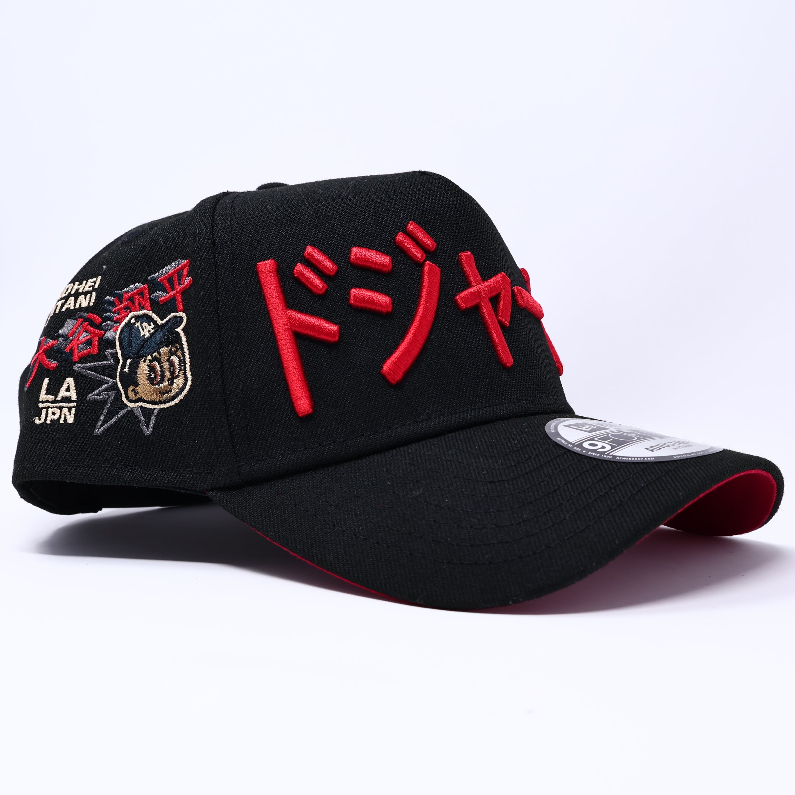 NWT Black Los Angeles Dodgers Kanji Shohei Ohtani 9Forty New Era Adjustable Snapback Hat