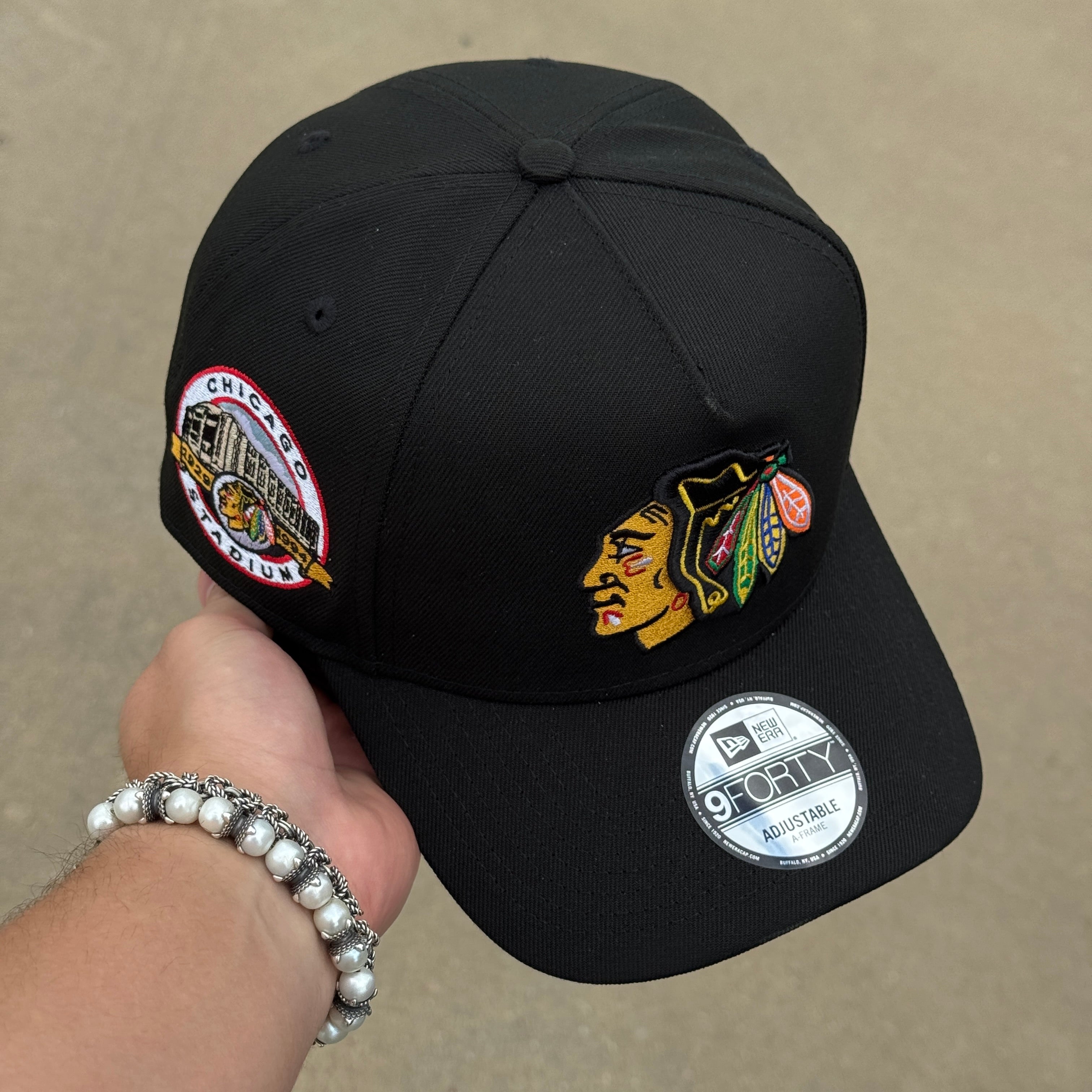 NWT Black Chicago Blackhawks NHL 9Forty New Era Adjustable Snapback Hat