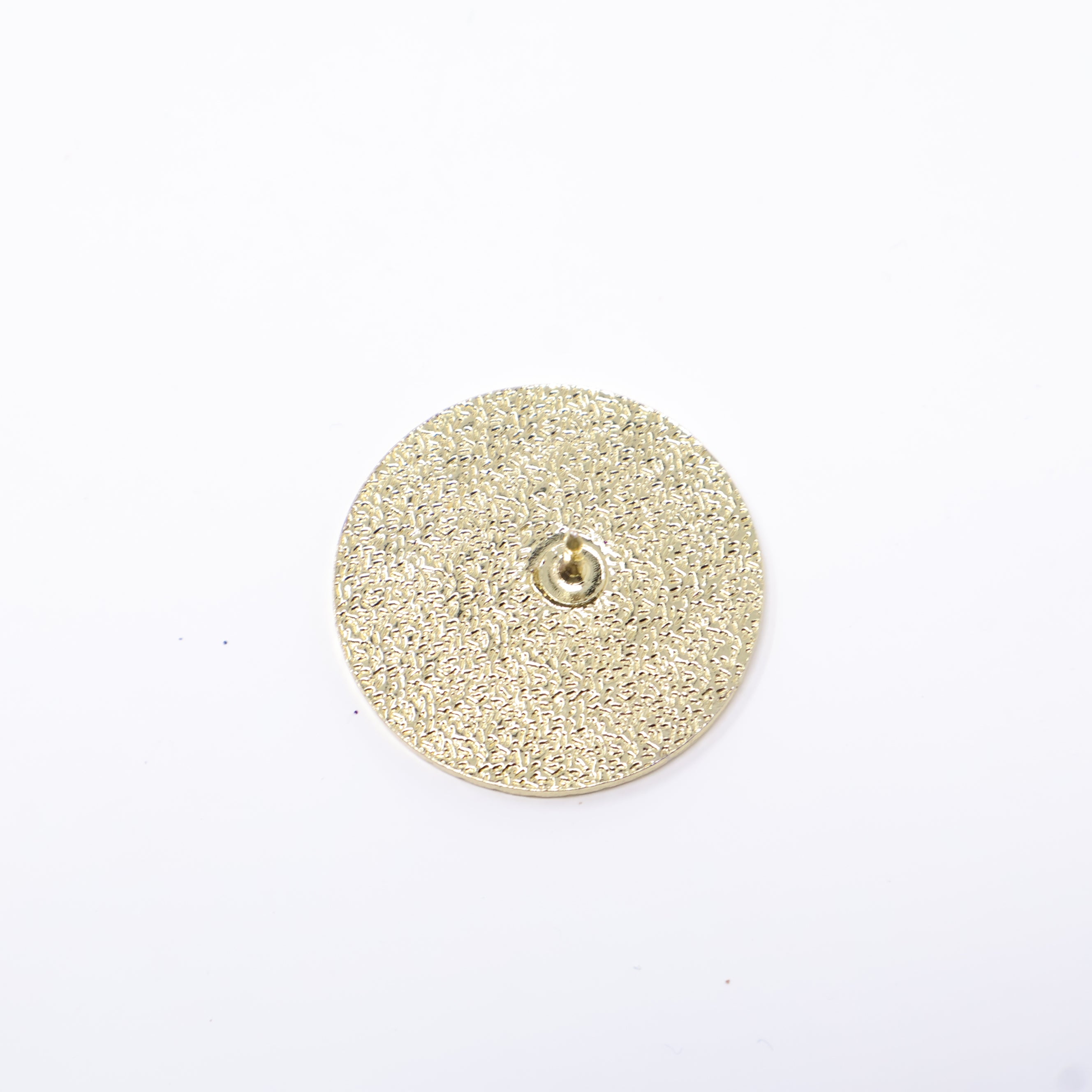 Supremo Gold Plating Blue Glitter Coin Pin