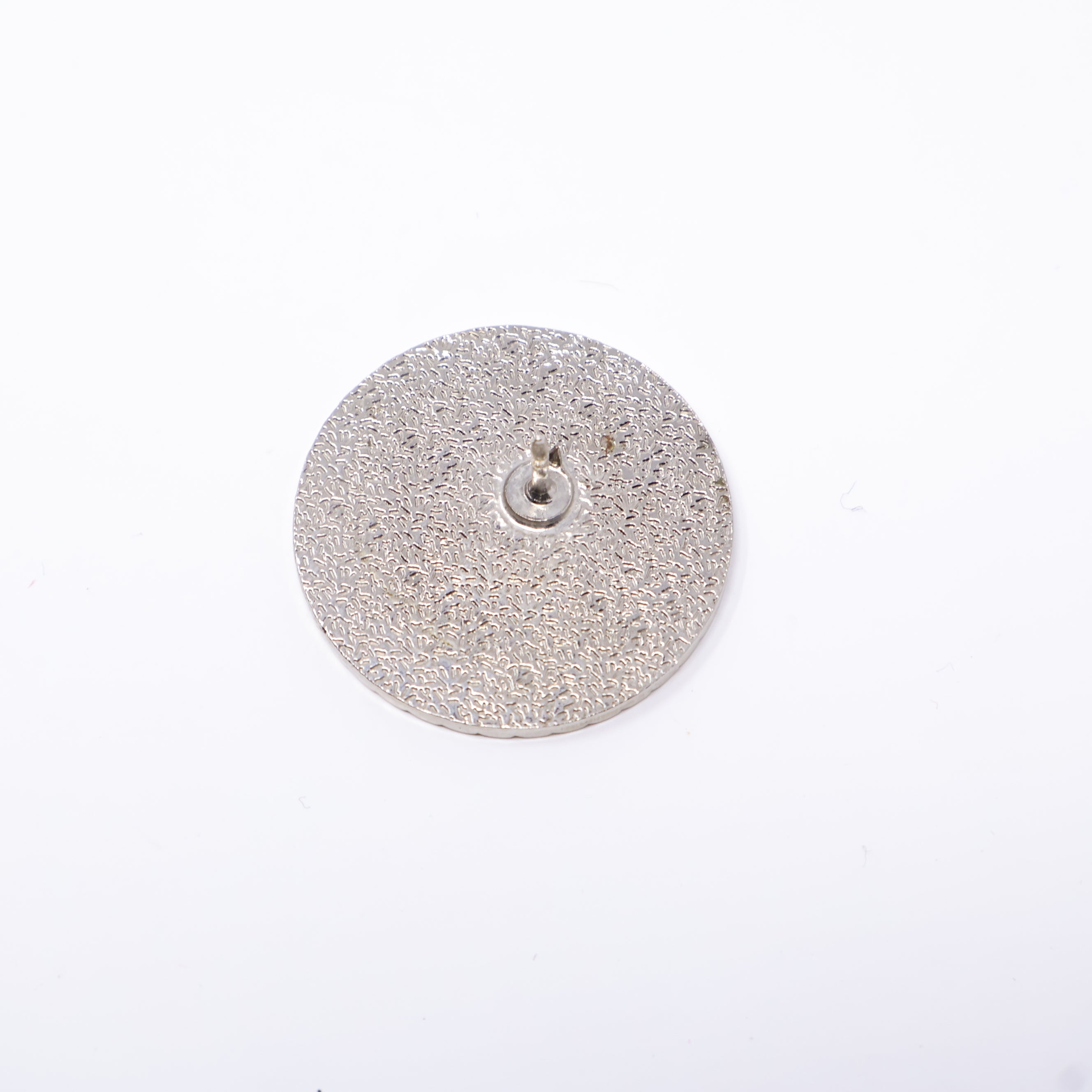 Supremo Silver Plating Black Glitter Coin Pin